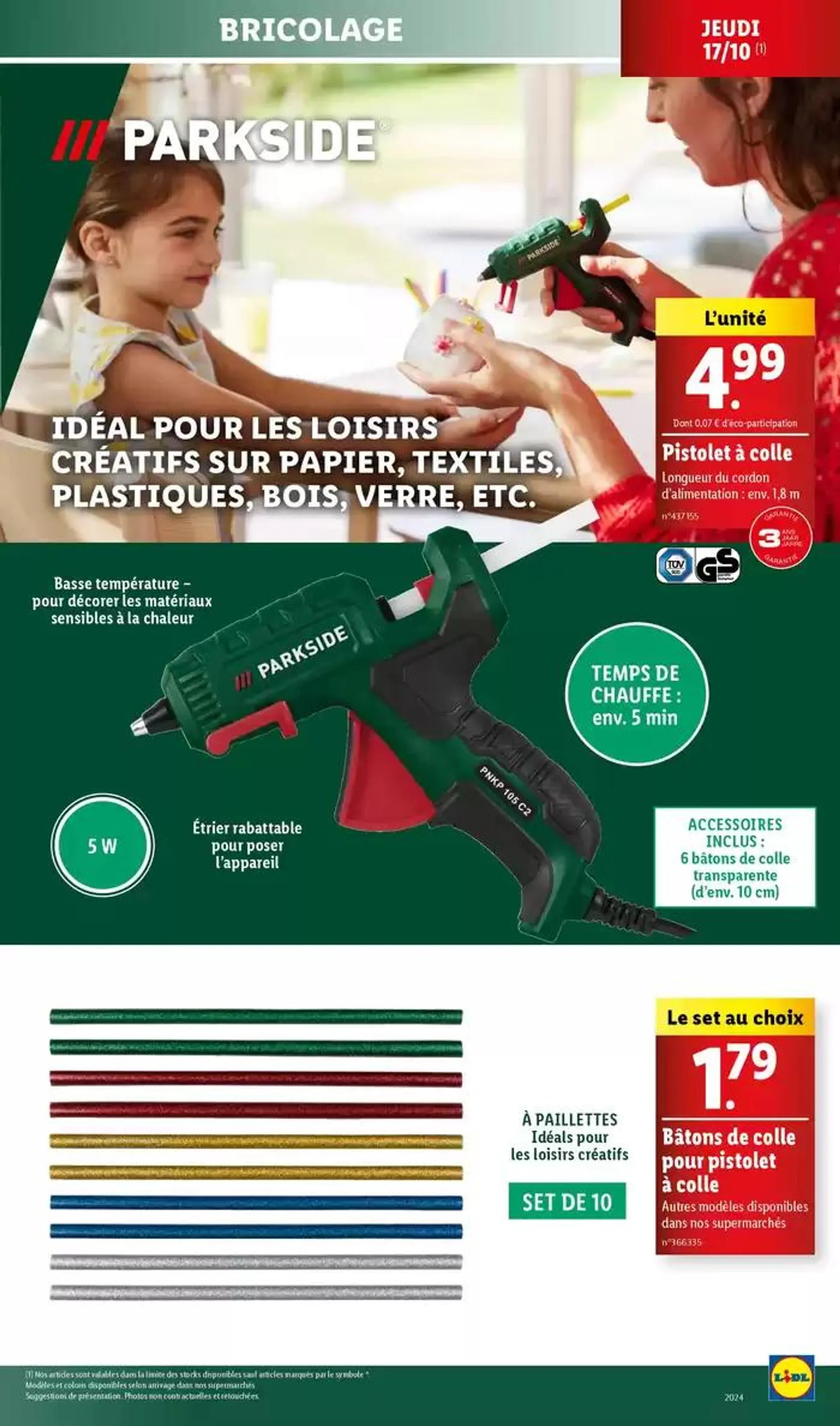 Bénéficiez de réductions sur nos articles mode, bricolage ou loisir cette semaine chez Lidl du 14 octobre au 17 octobre 2024 - Catalogue page 27