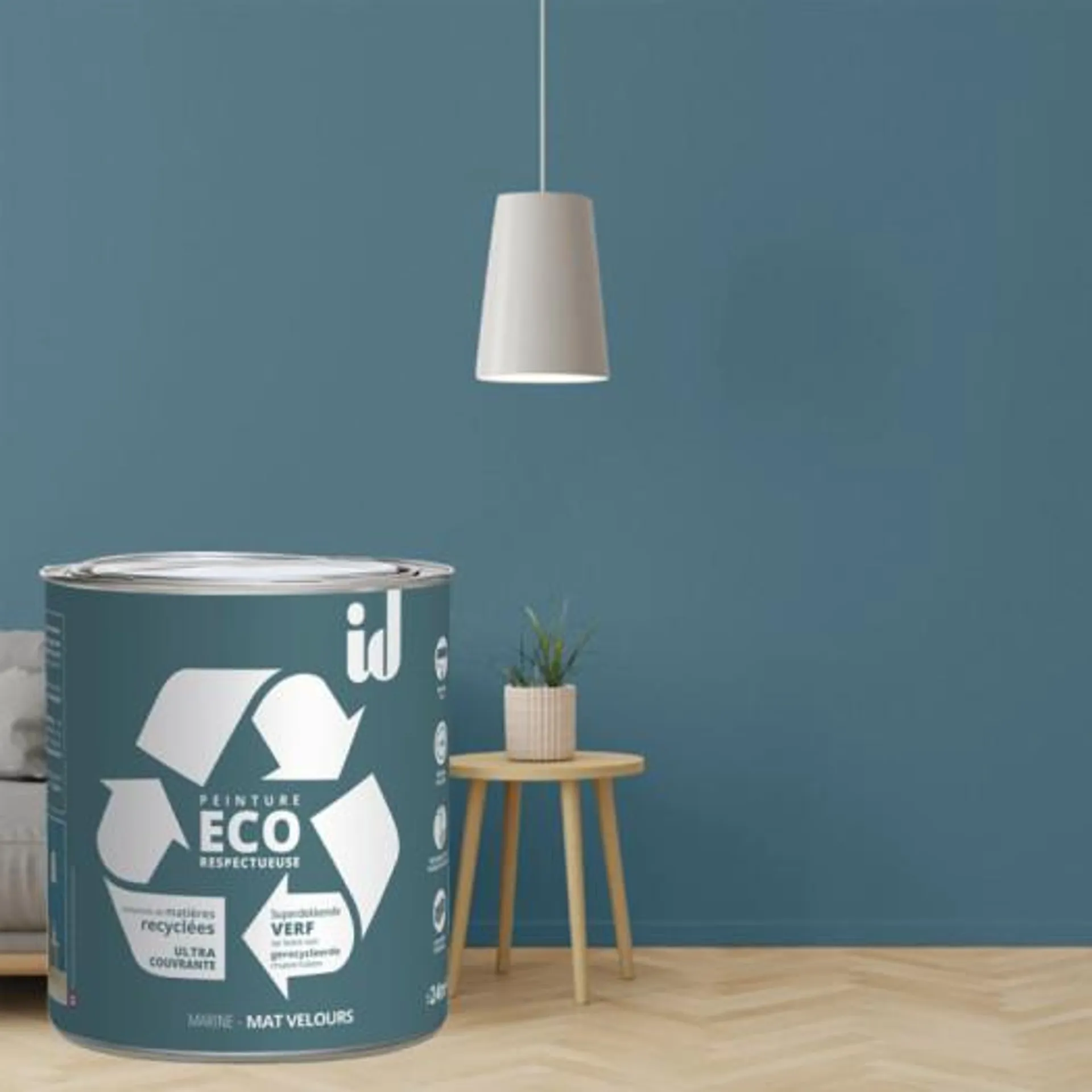 Peinture Eco responsable à base de matières recyclées lin mat-velours 0,5L