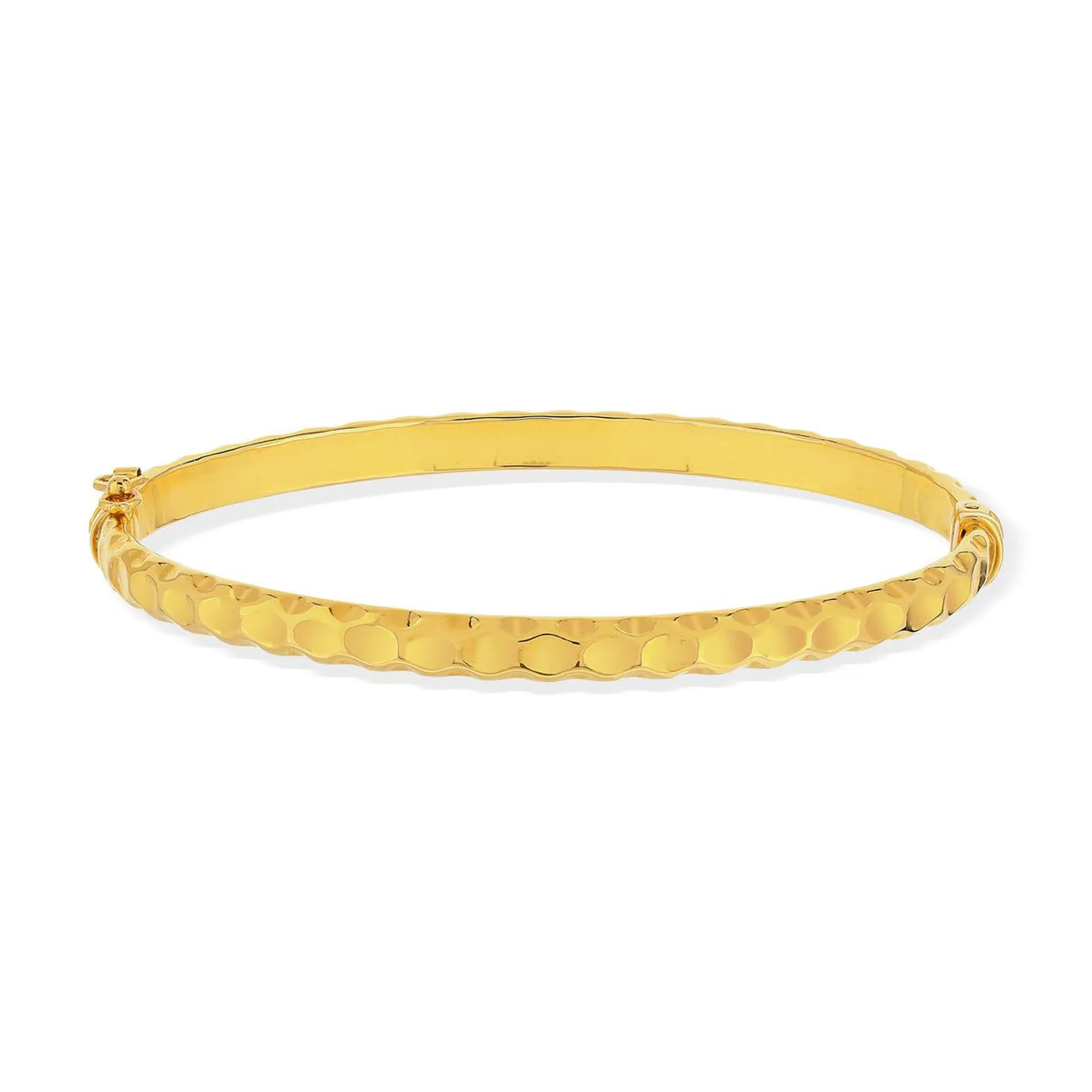 Bracelet jonc or 750 jaune travaillé