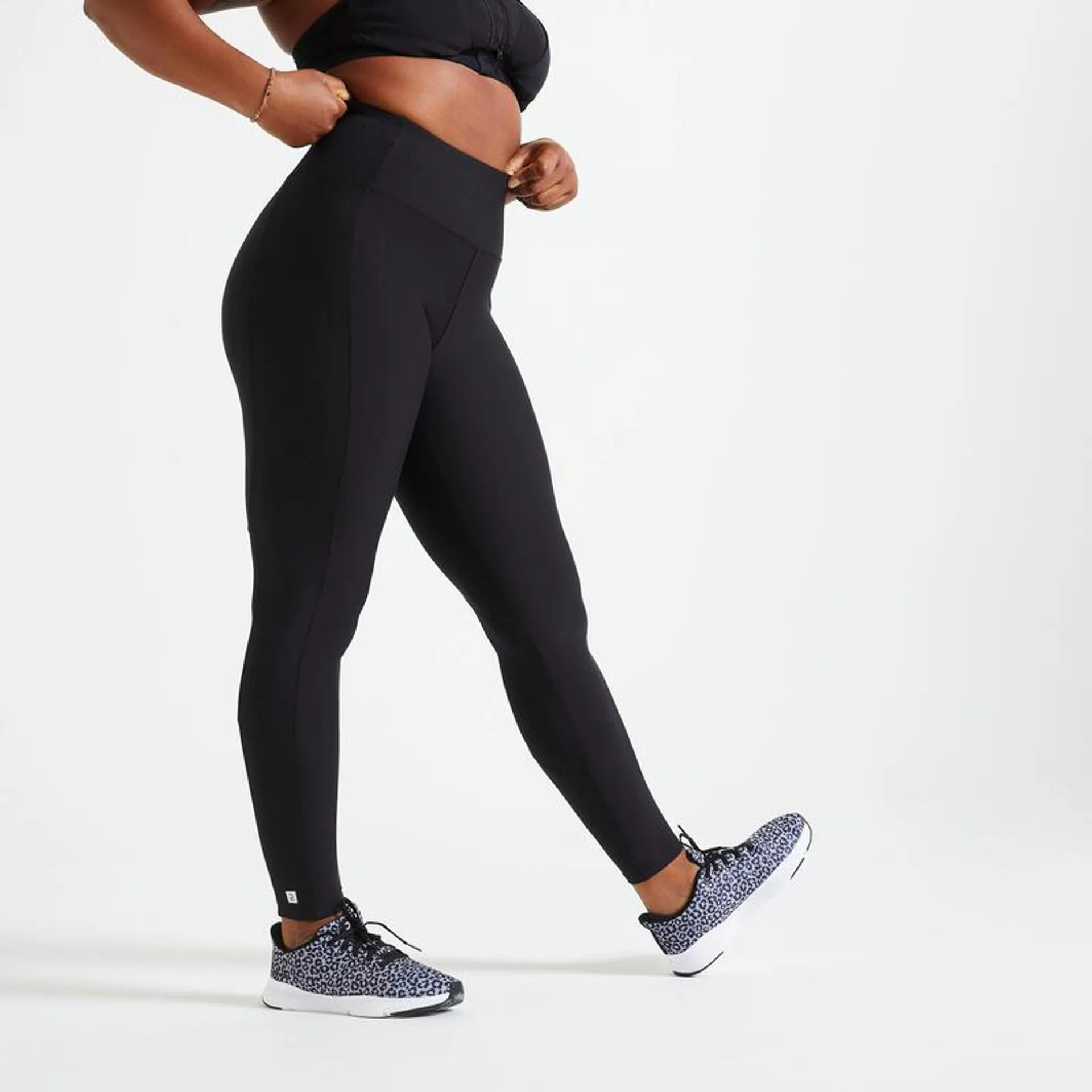 Legging avec poche téléphone Fitness Cardio Femme Noir