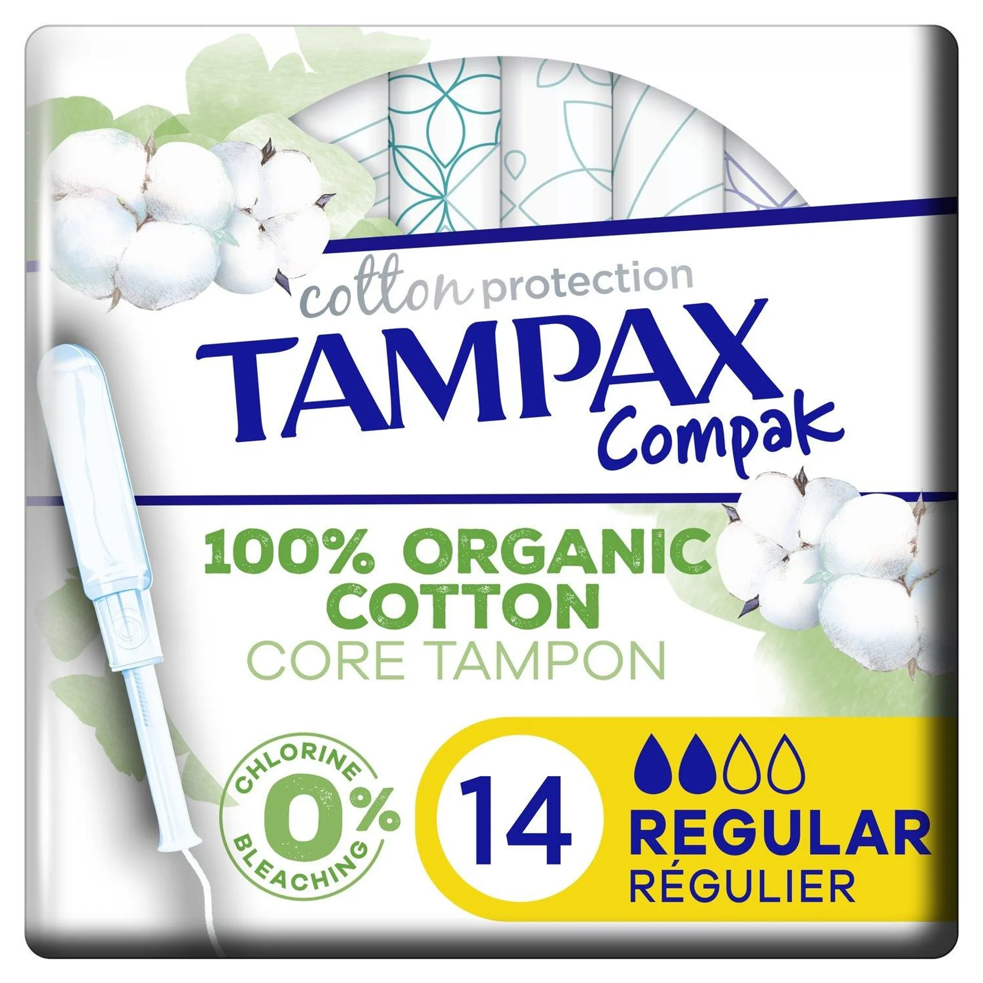 Tampons Compak Coton Protection Régulier Avec Applicateur TAMPAX