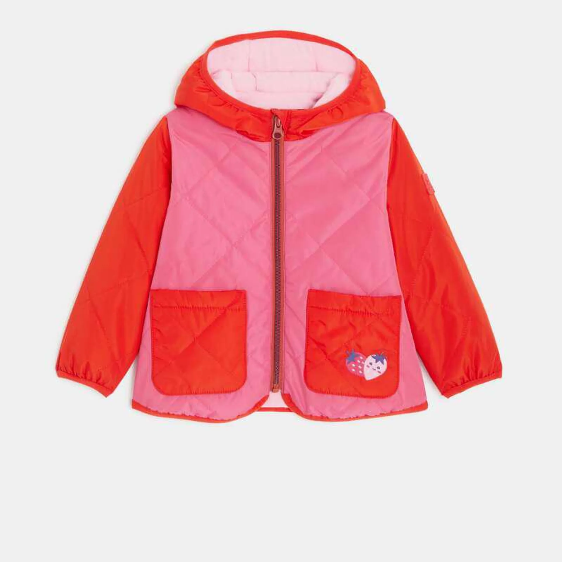 Blouson bébé fille rose et rouge bébé fille Catimini