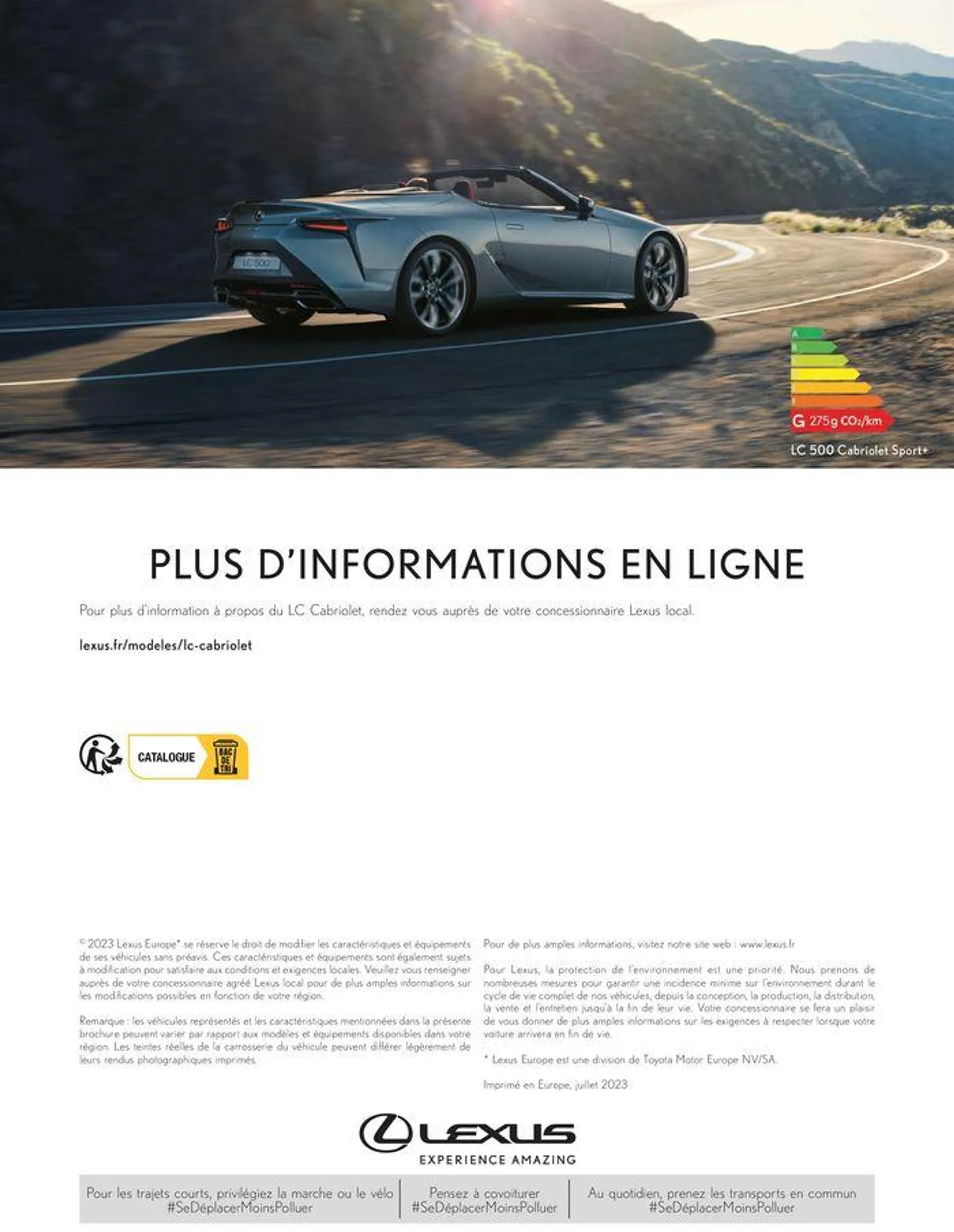 Lexus LC 500 CABRIOLET du 24 juin au 28 février 2025 - Catalogue page 40