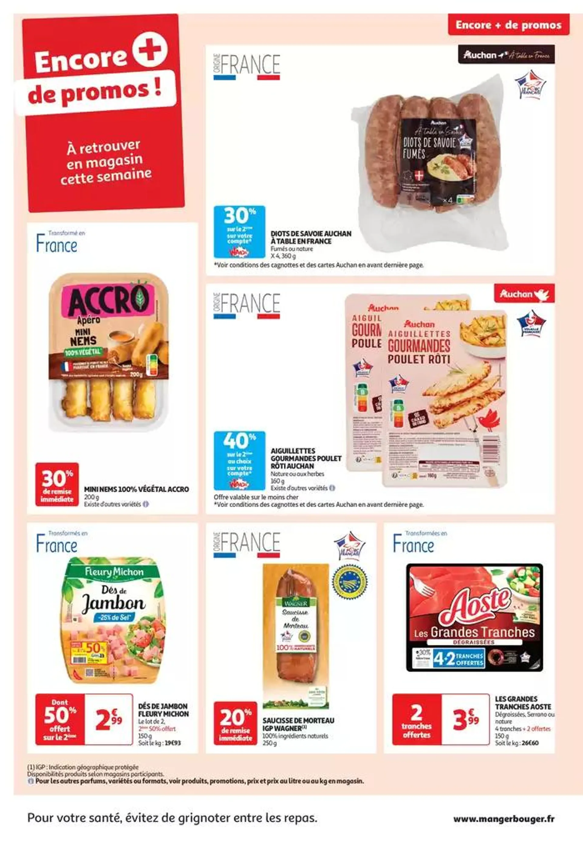 Top depart : 25 jours Auchan  du 29 octobre au 4 novembre 2024 - Catalogue page 74