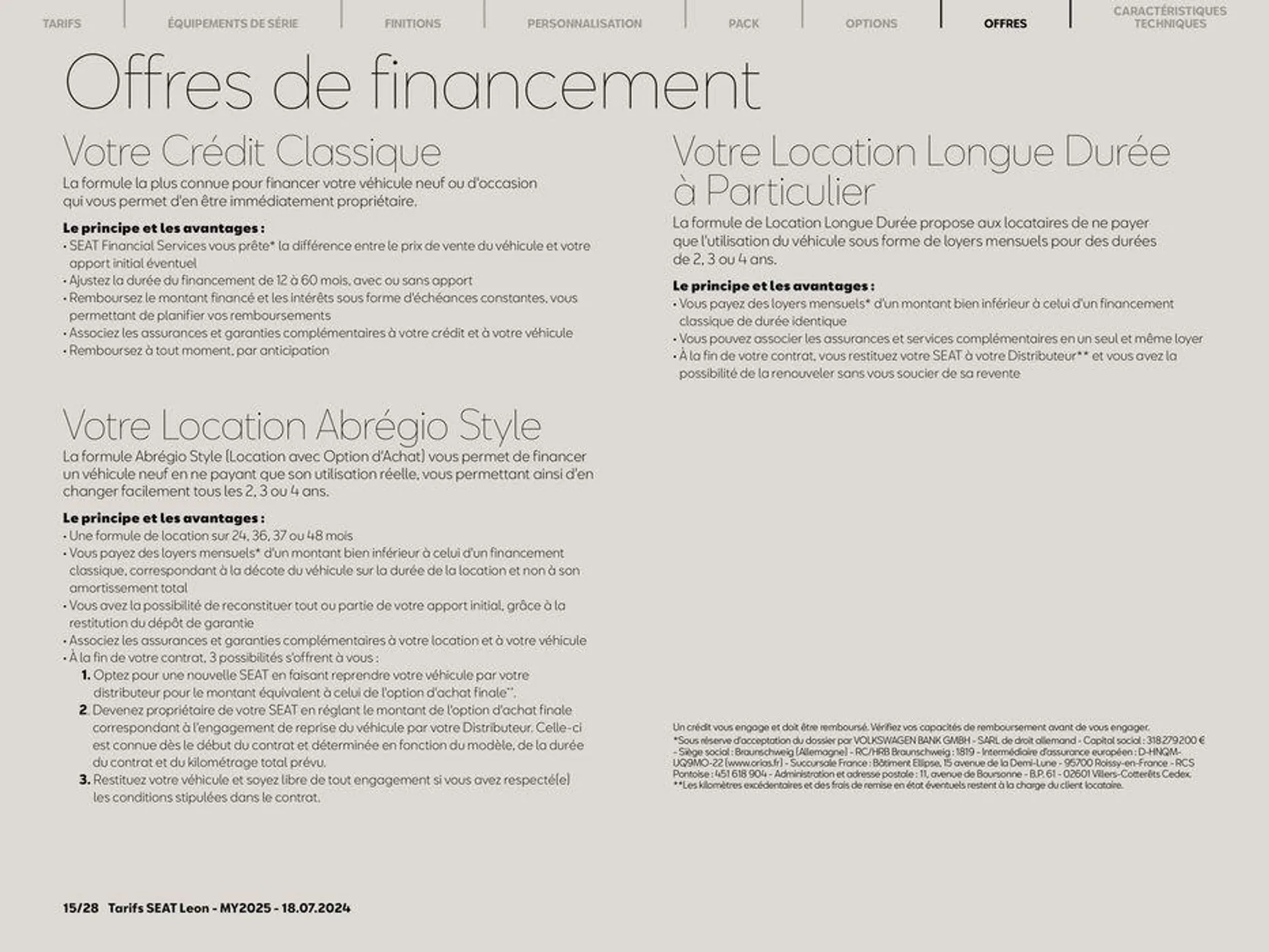 SEAT Leon 5 portes du 24 juillet au 24 juillet 2025 - Catalogue page 15