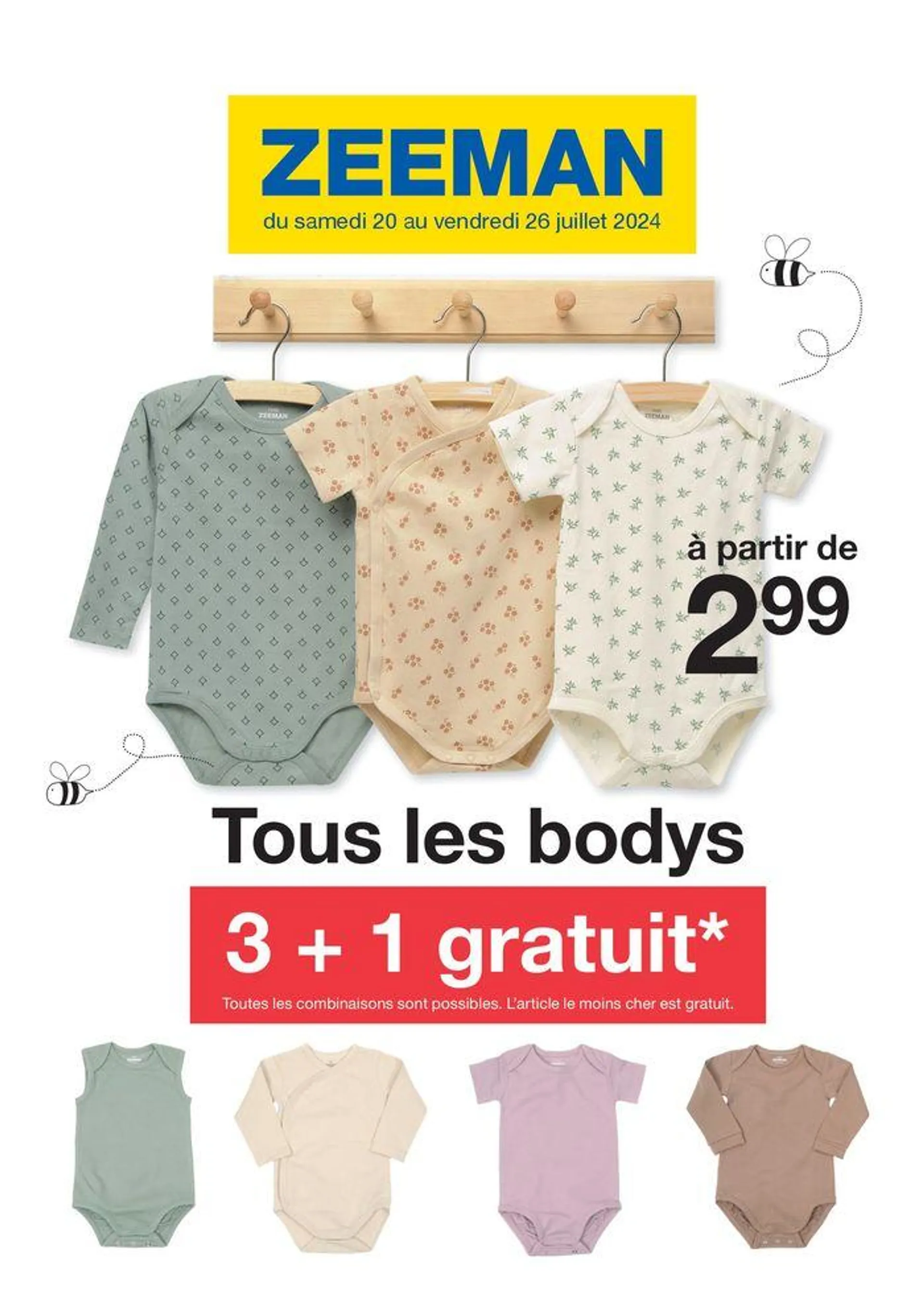 Tous les bodys 3 + 1 gratuit - 1