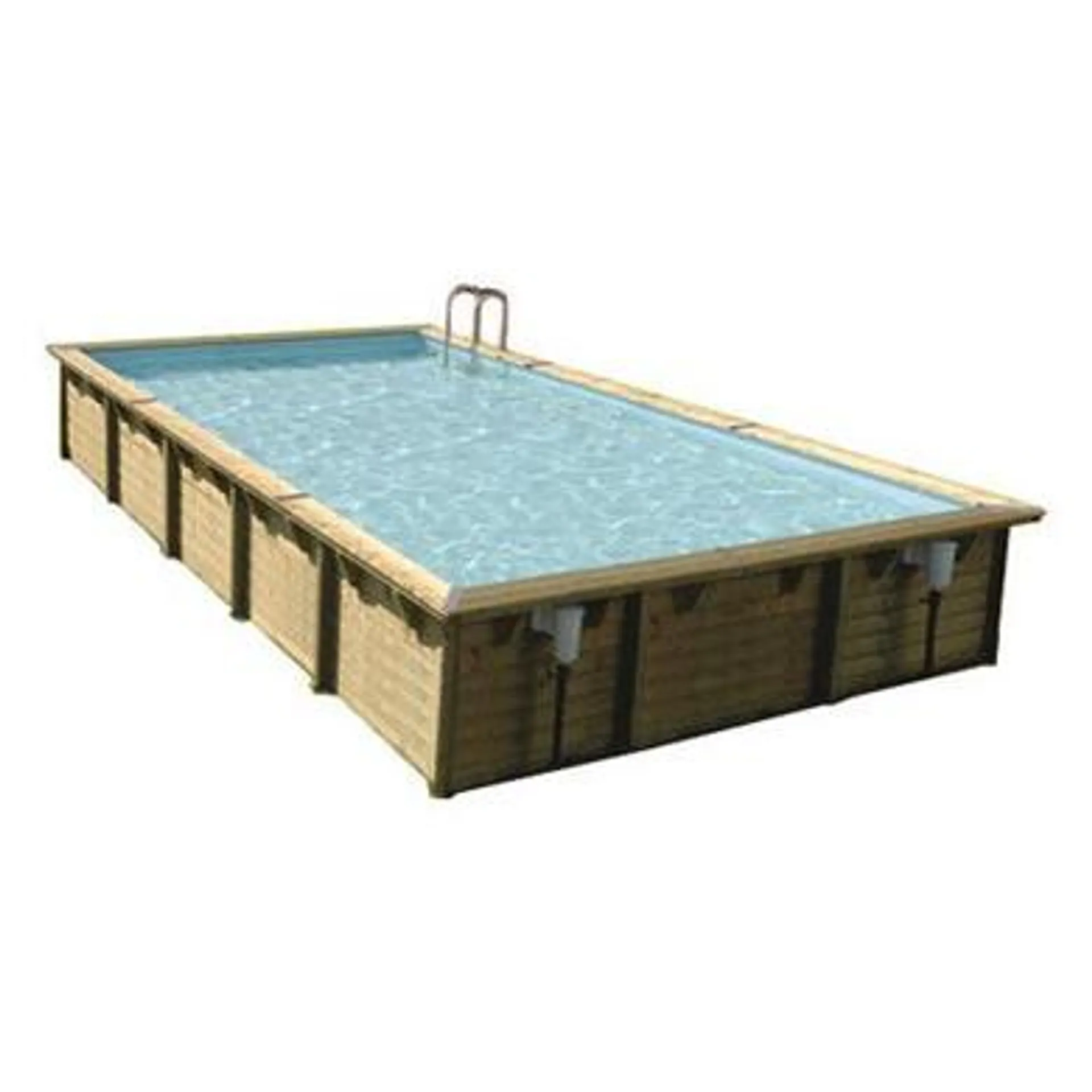 Piscine bois rectangulaire Linéa 8,00 x 5,00 x 1,40 m