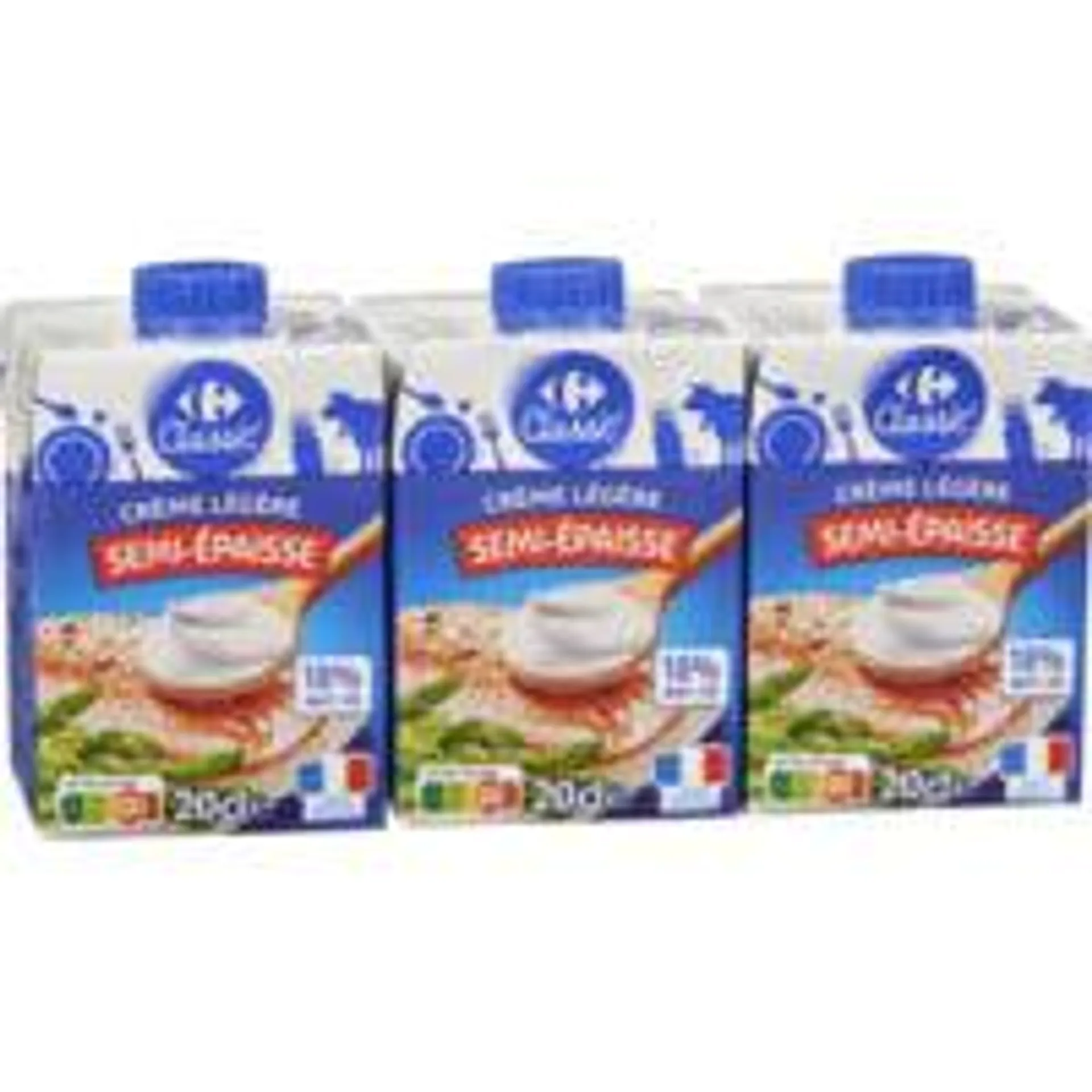 Crème Légère Semi-Épaisse 18% Mg CARREFOUR CLASSIC'