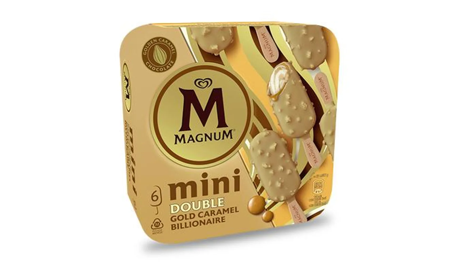 6 Mini Magnum Double Gold Caramel Billionaire