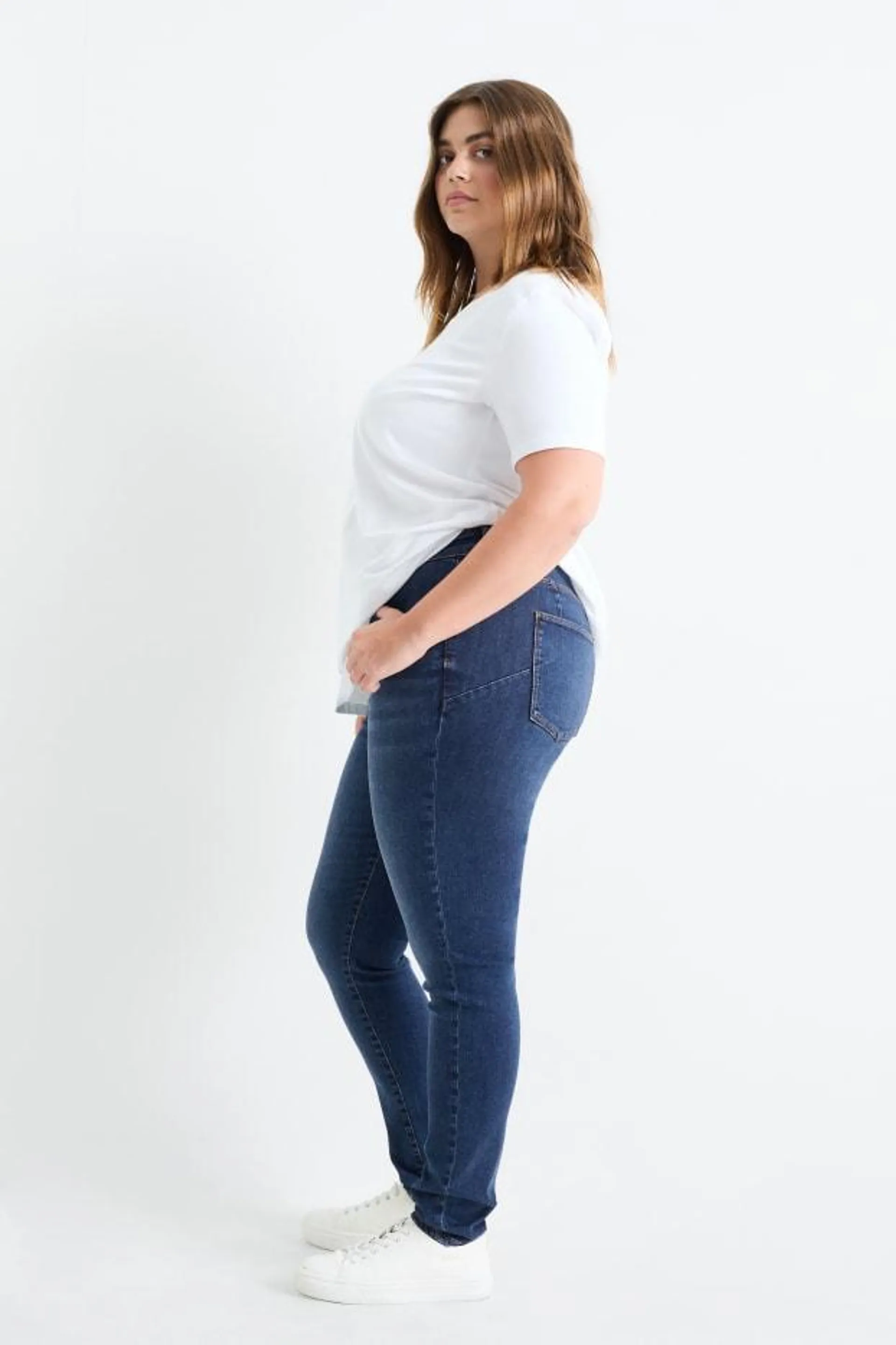 Skinny jeans - mid-rise waist - shaping jeans - Flex - LYCRA®