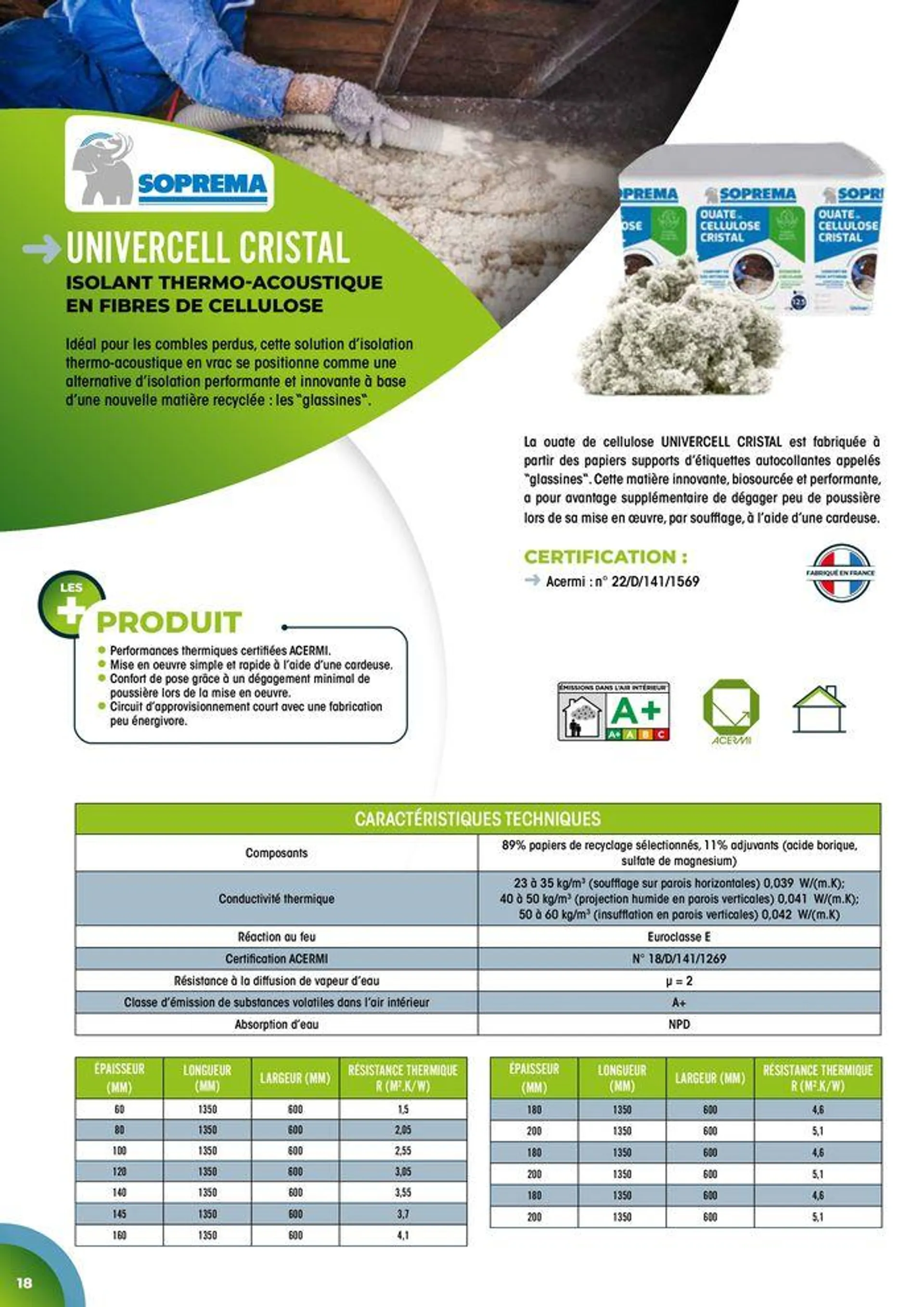 Isolation Biosourcée & recyclée du 1 juillet au 31 juillet 2024 - Catalogue page 18