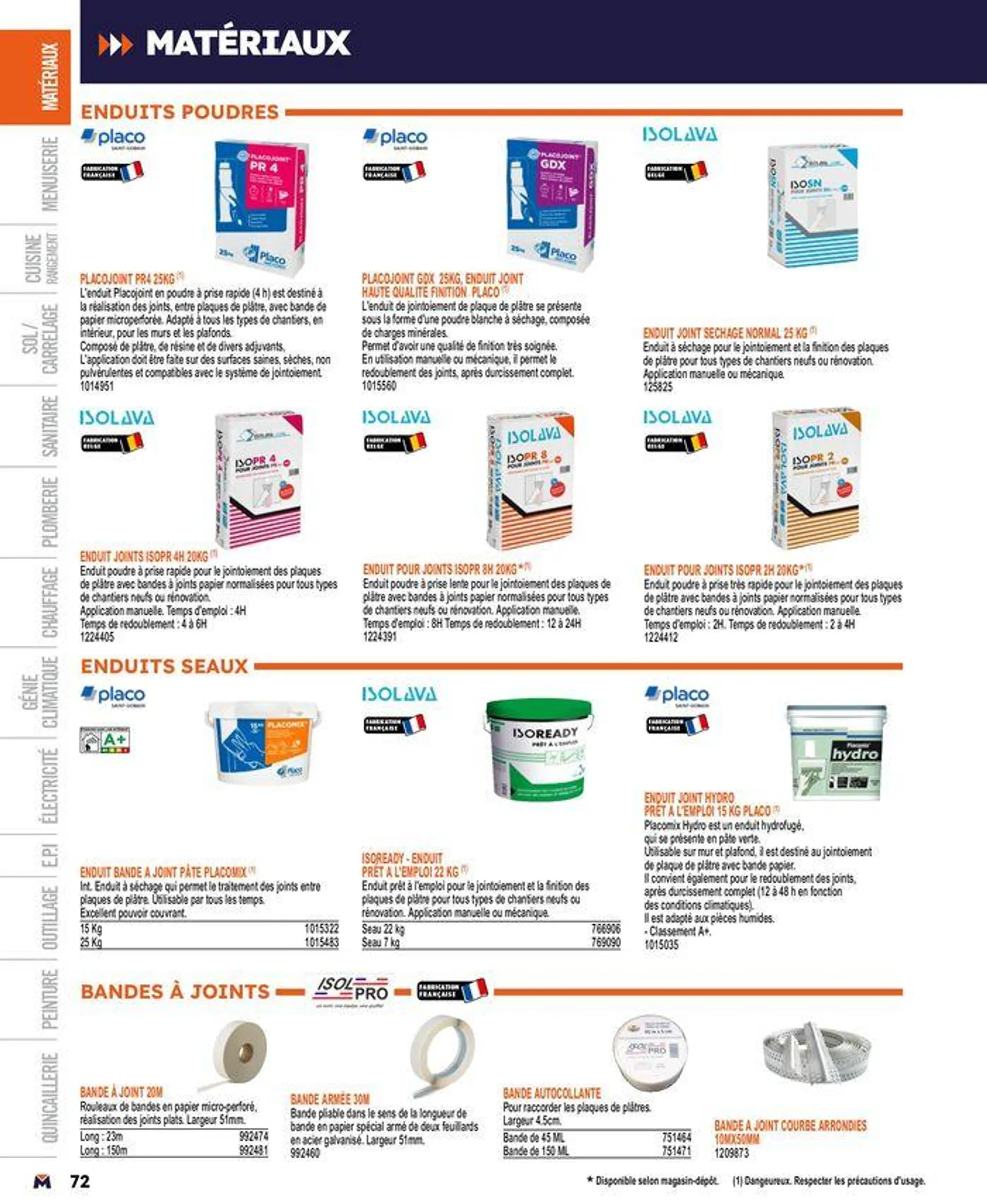 Guide produits 2024 du 15 mars au 31 décembre 2024 - Catalogue page 72