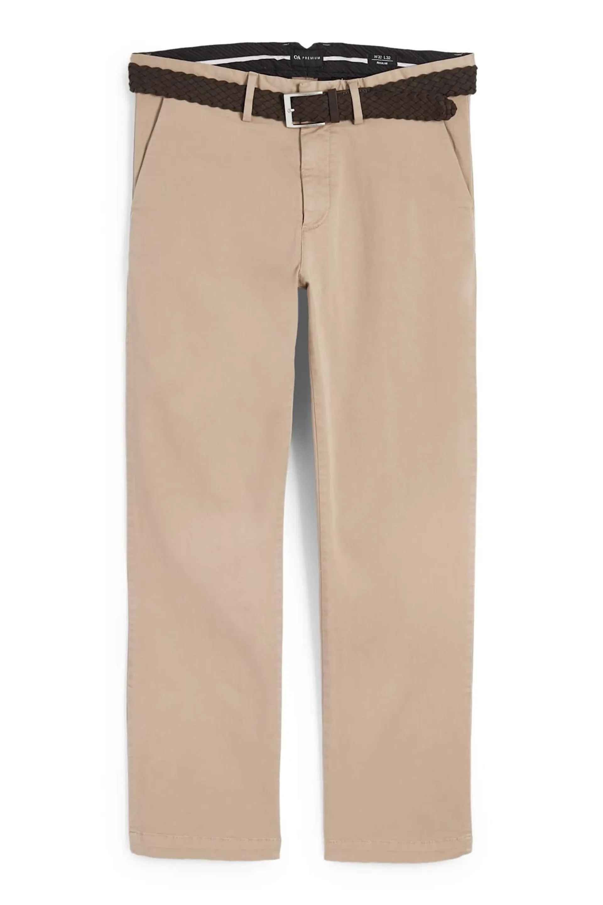 Chinos with belt - regular fit