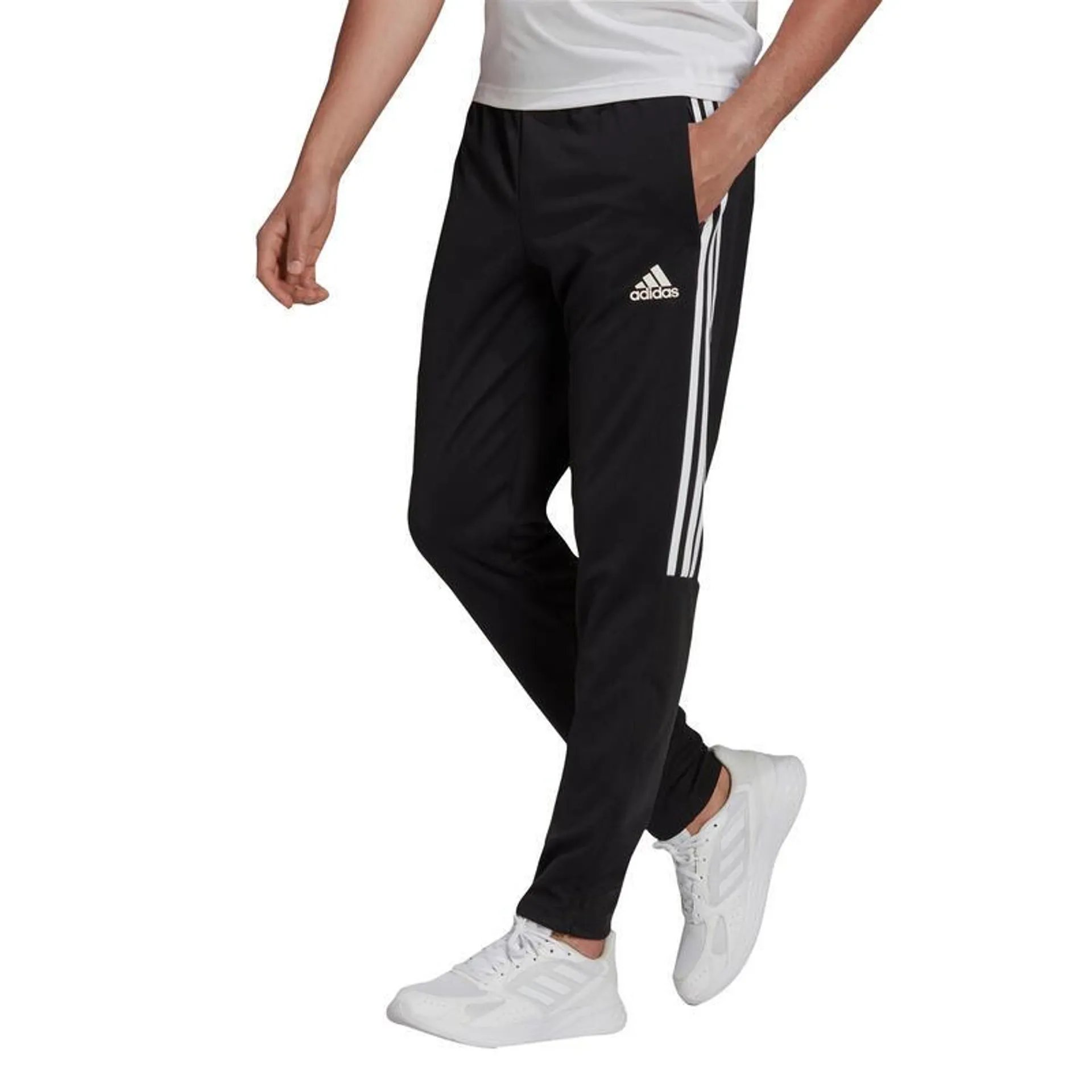 PANTALON DE FOOTBALL SERENO SLIM 3 BANDES NOIR