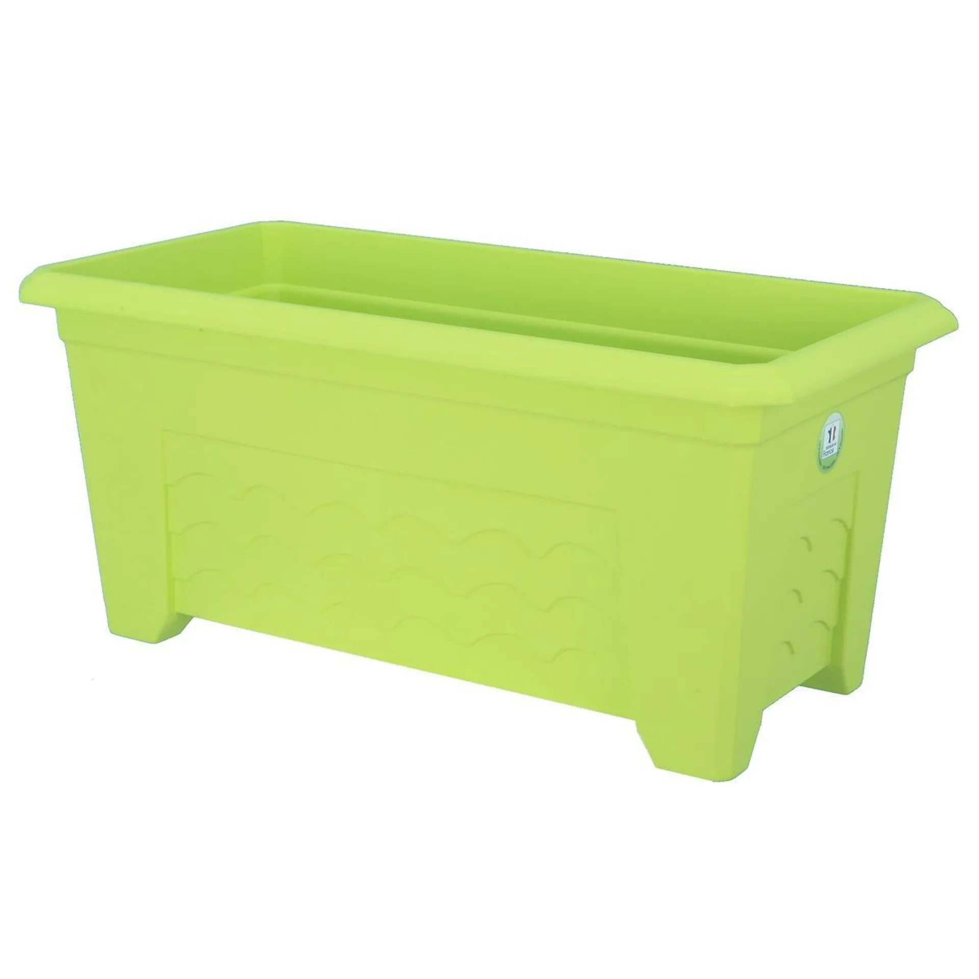 Jardinière en plastique - 29 x 59 x H 26,5 cm - Vert anis