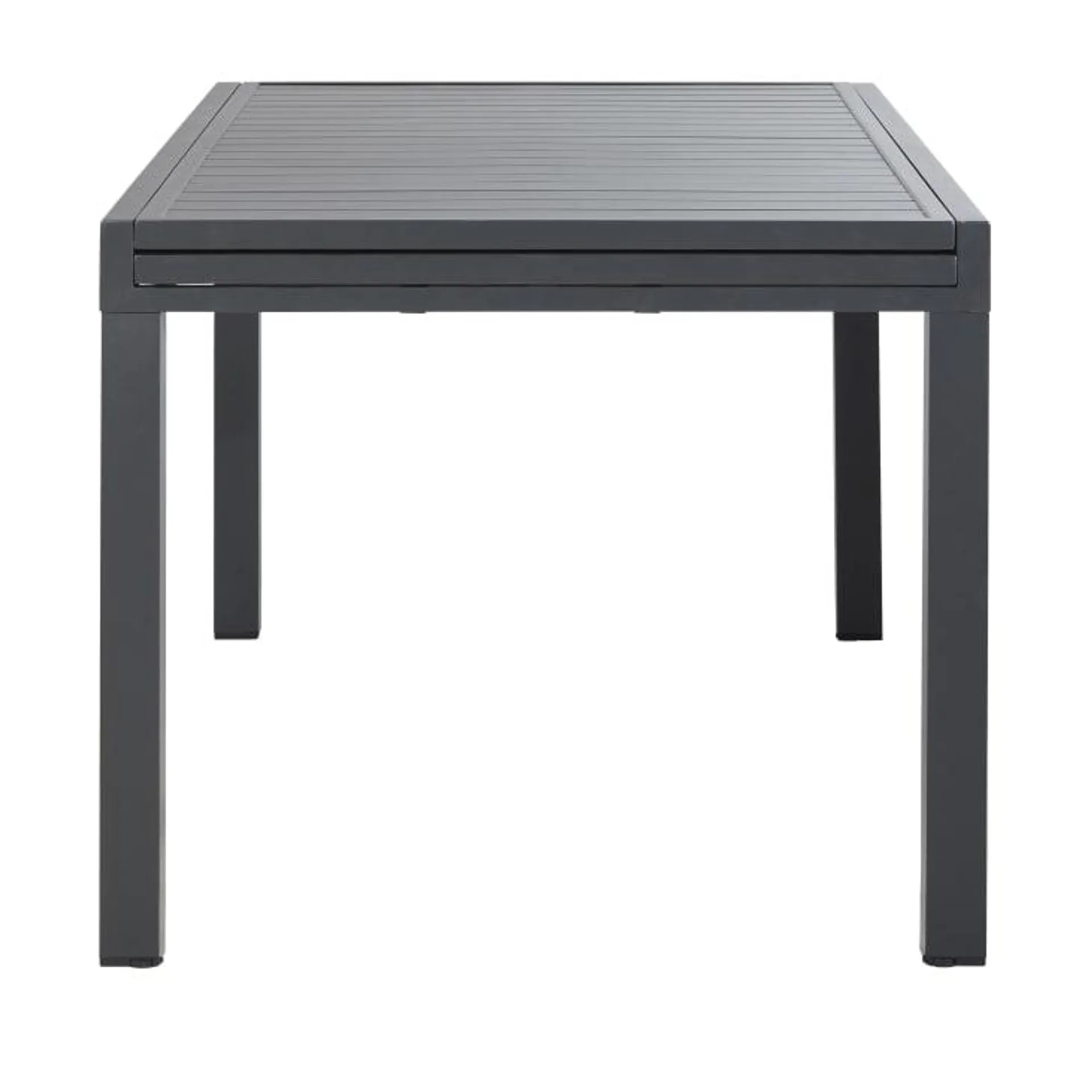 Mesa extensible de aluminio gris antracita, 6/12 personas, 135/270 cm