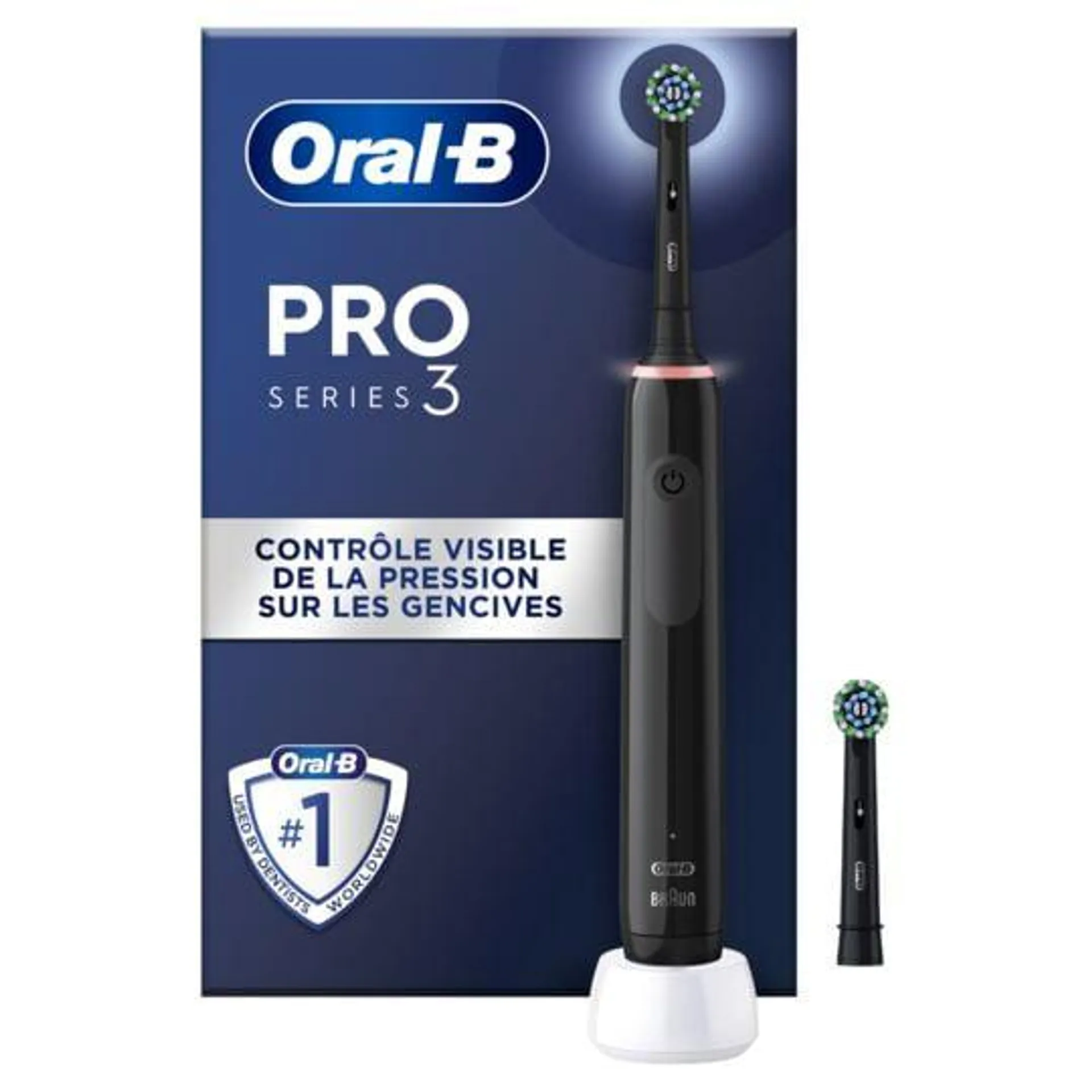 Brosse À Dent Électrique Noire Pro 3 3000 Cross Action ORAL B