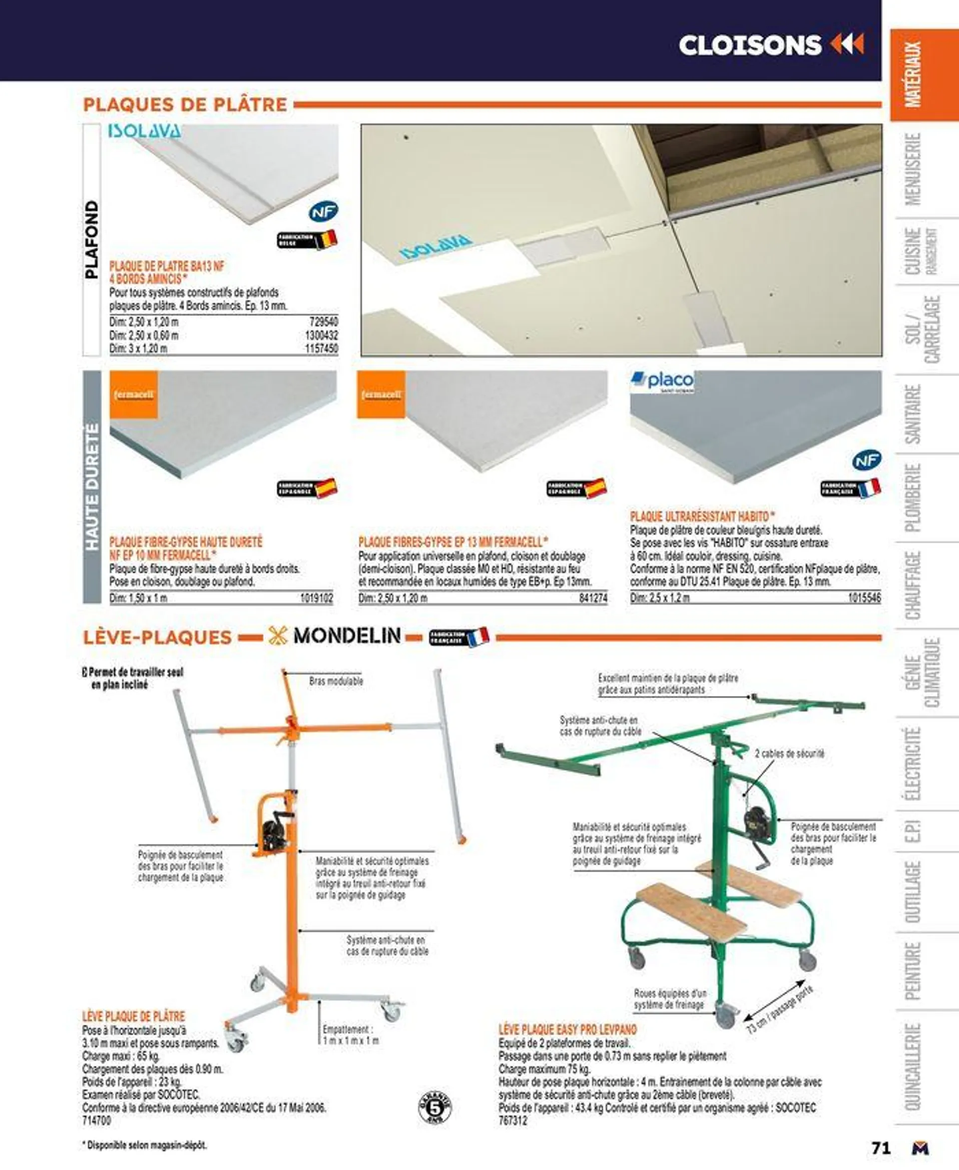 Guide produits 2024 du 15 mars au 31 décembre 2024 - Catalogue page 71