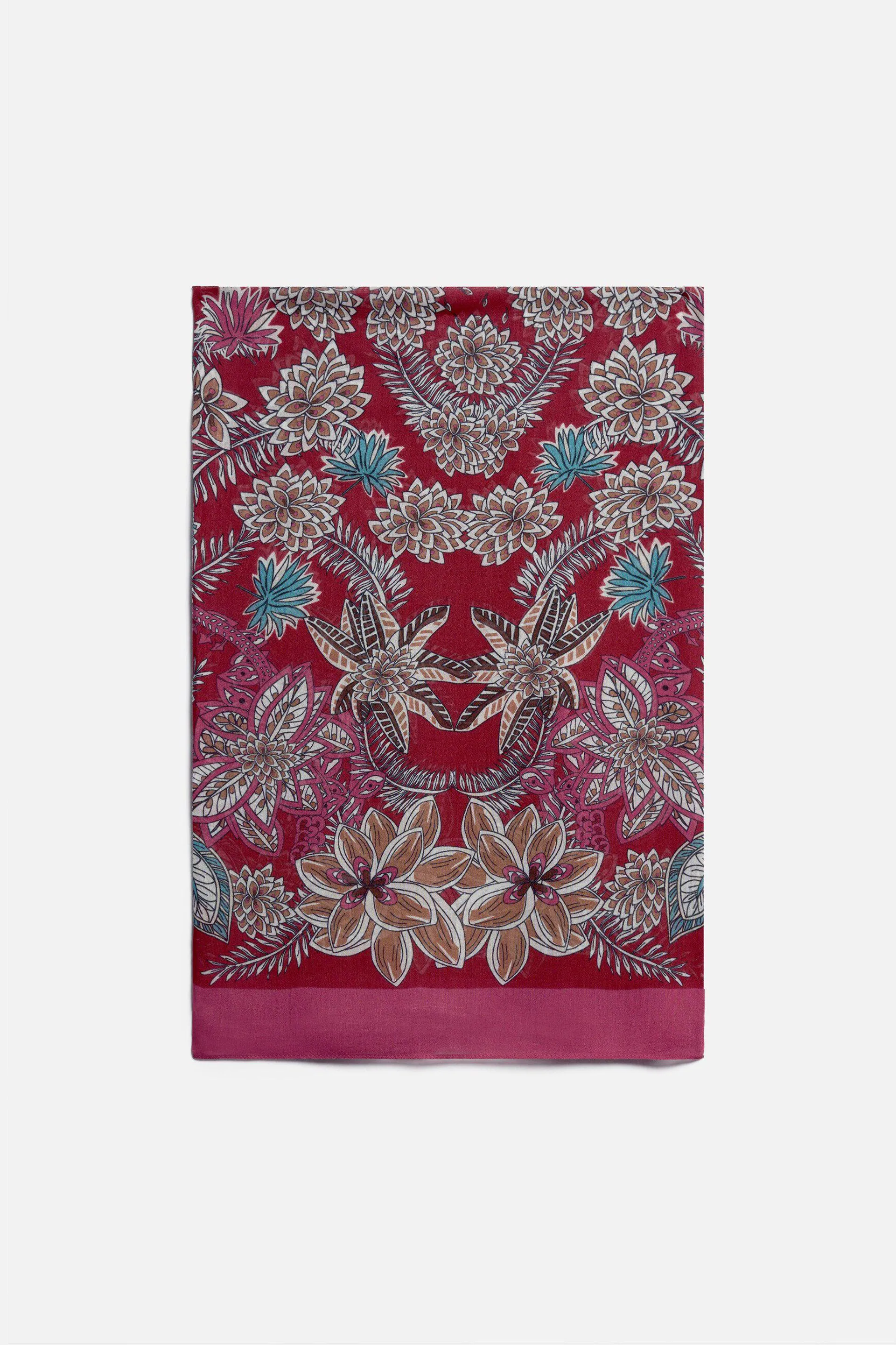 Foulard leana rouge fonce femme