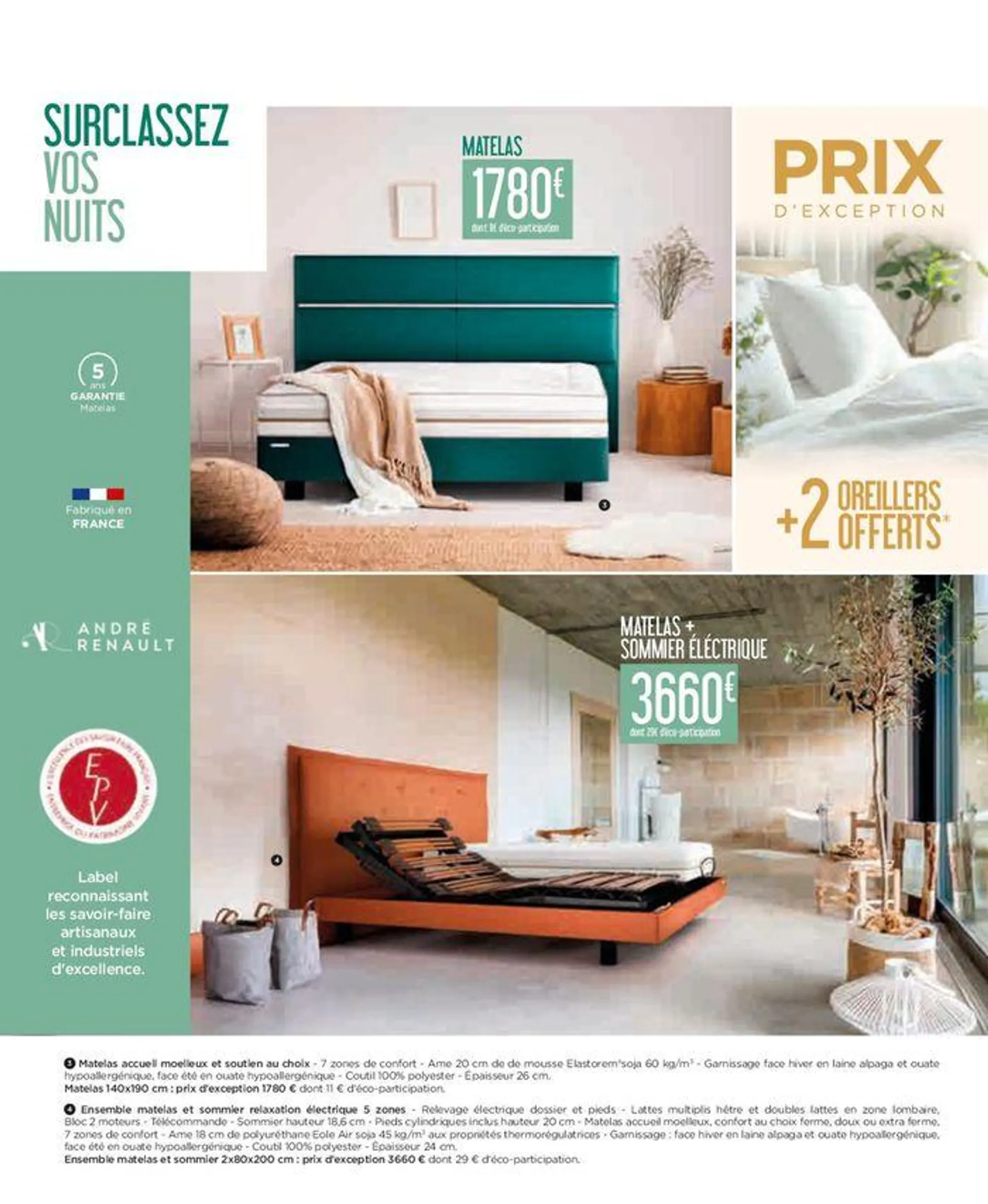 Literie Prix d'exception + 2 oreillers offerts du 26 août au 31 août 2024 - Catalogue page 4