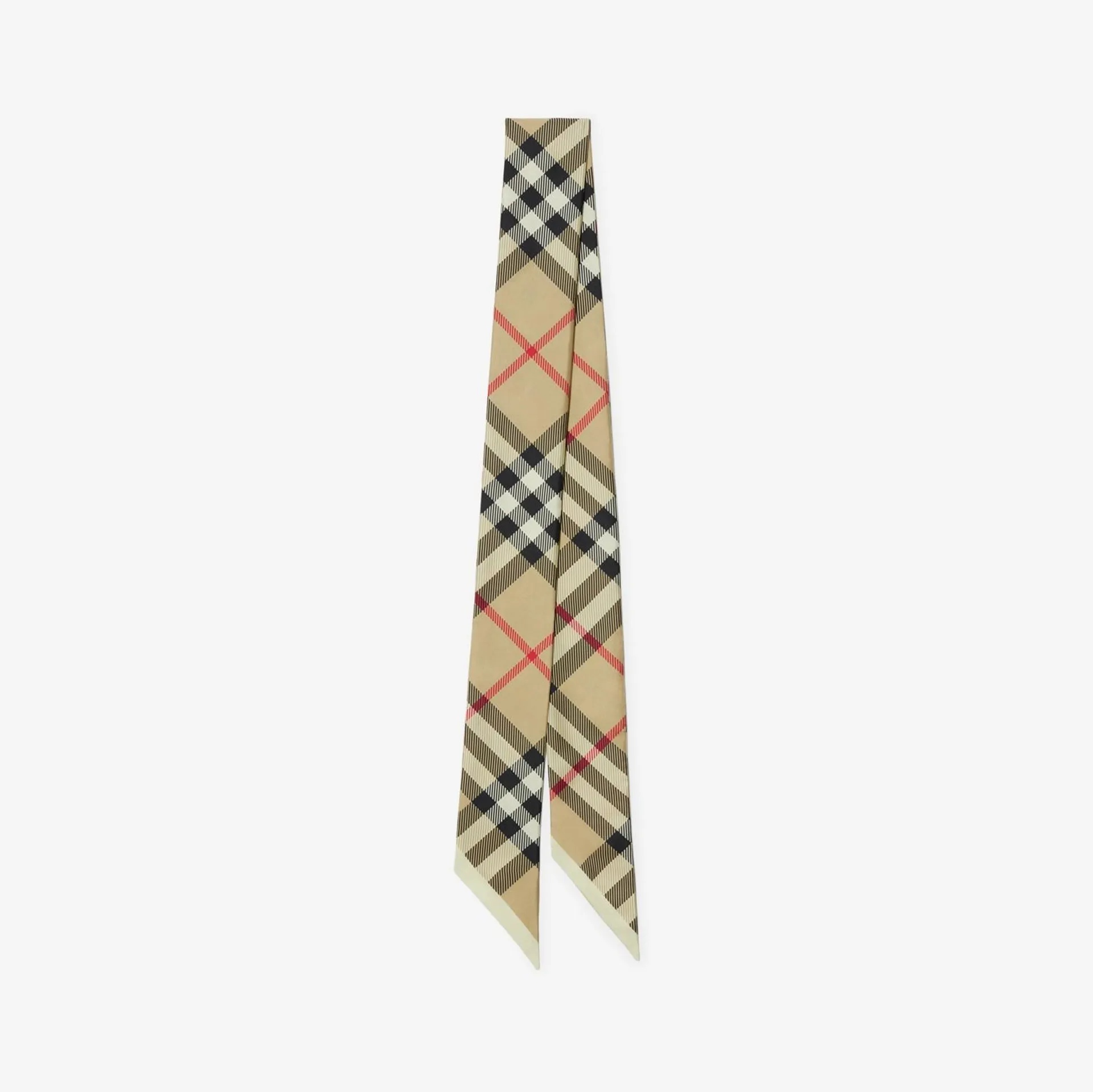 Skinny Check Silk Scarf