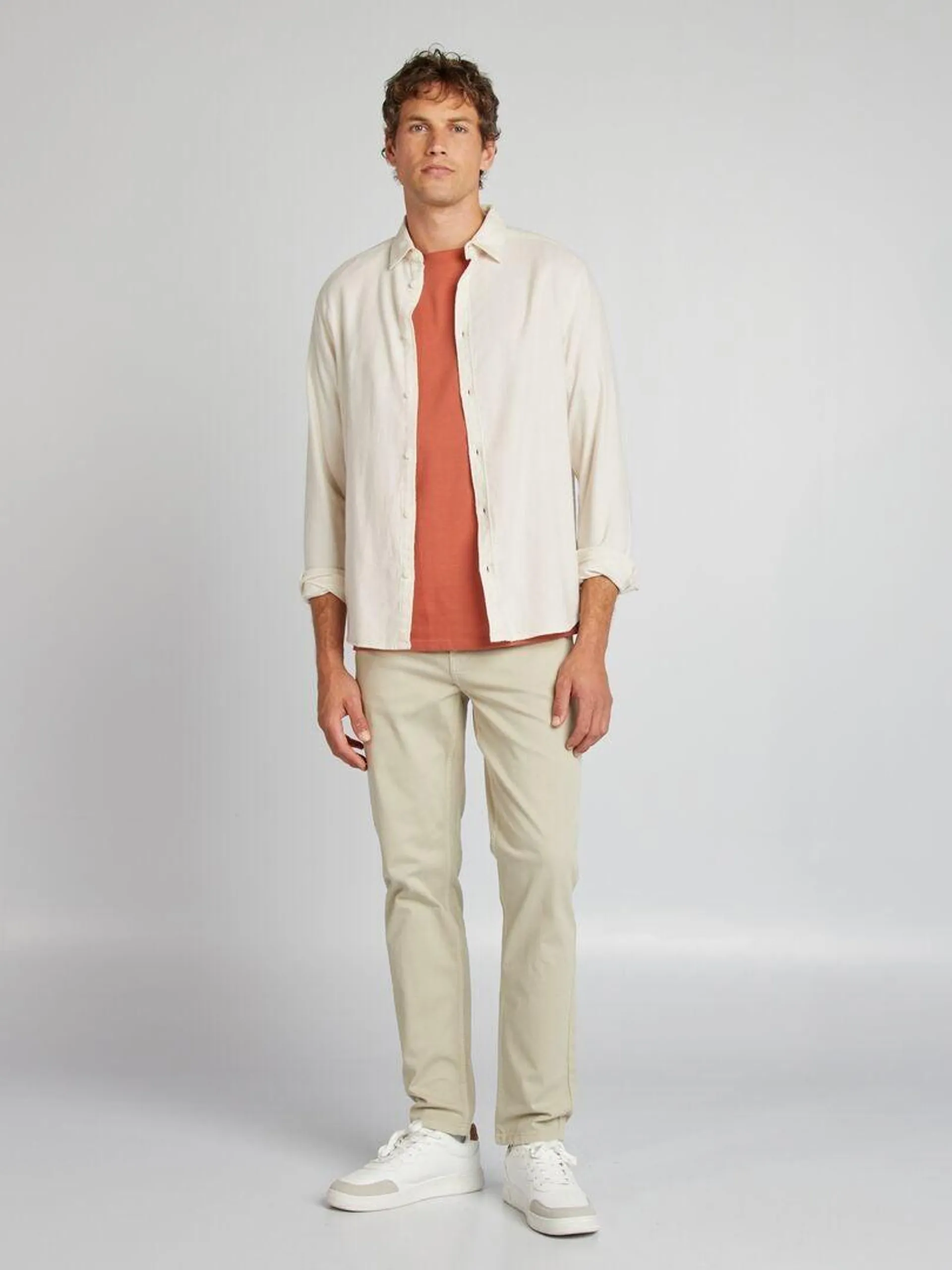 Chino slim 5 poches - L32 - Beige