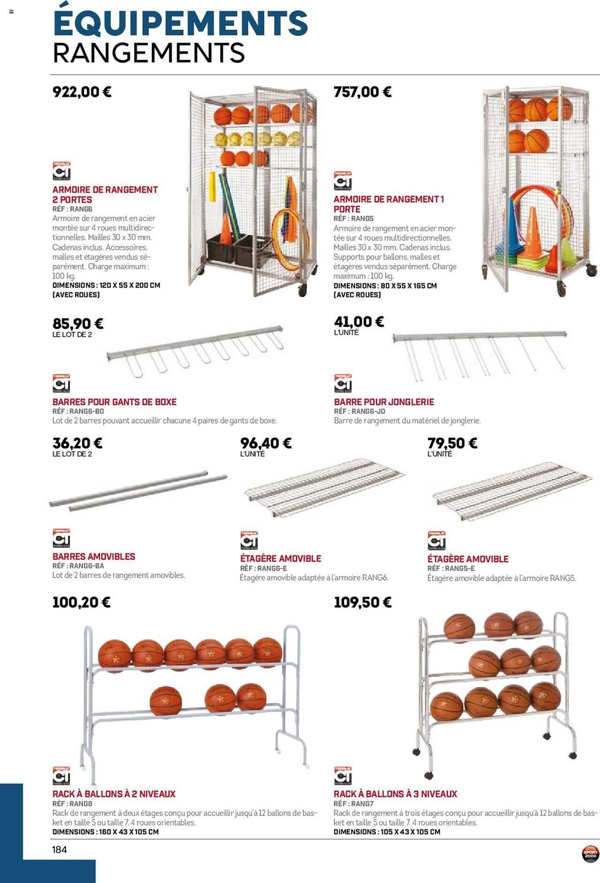 Catalogue Sport 2000 du 1 juin au 31 décembre 2023 - Catalogue page 184