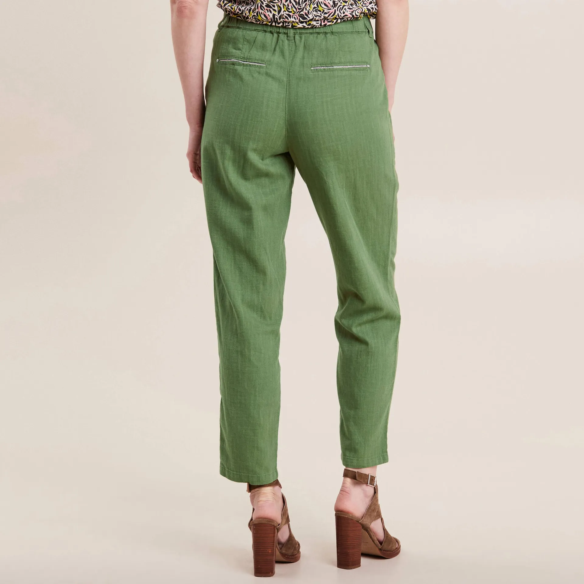 Pantalon flou vert femme