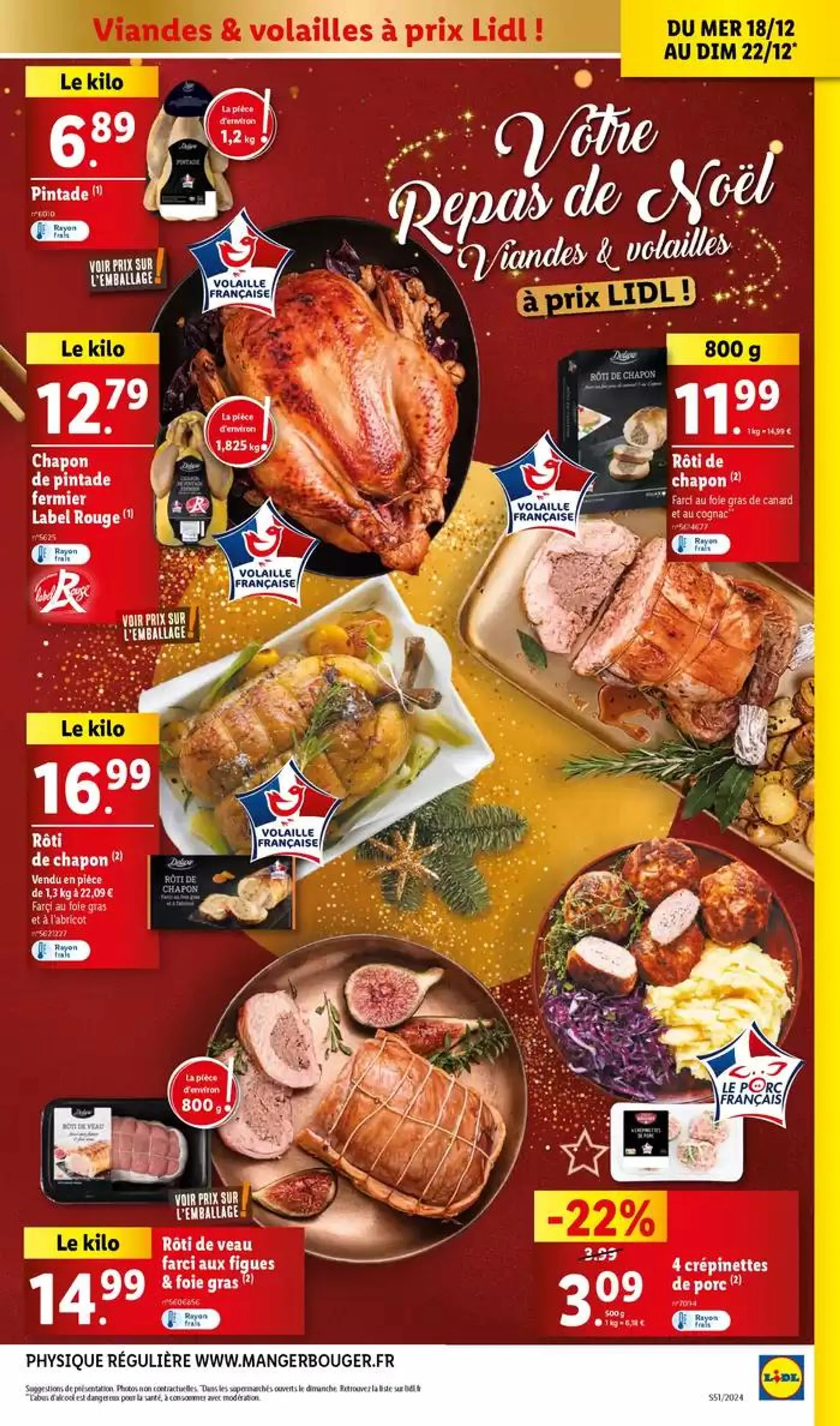 Retrouvez une large sélection de mets d'exception à petits prix chez Lidl! du 18 décembre au 24 décembre 2024 - Catalogue page 5