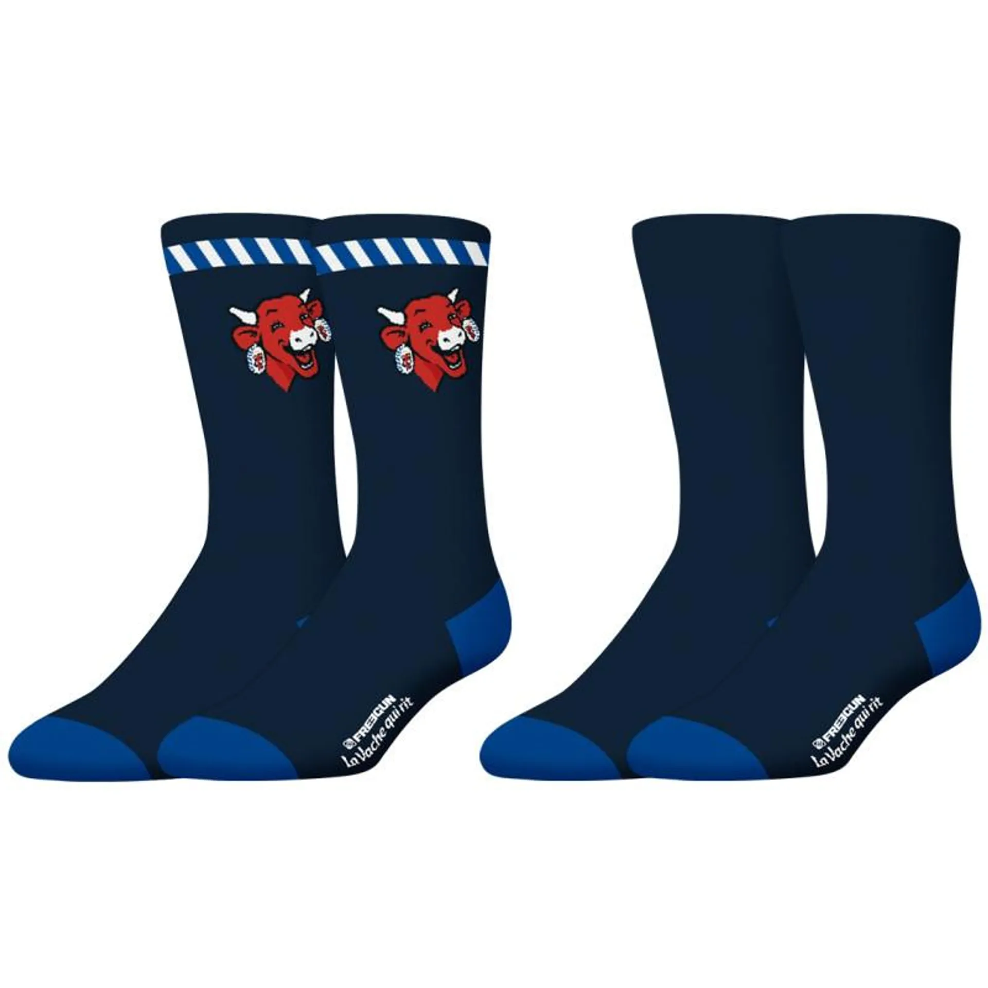 Lot de 2 paires de chaussettes Freegun homme bleu La vache qui rit