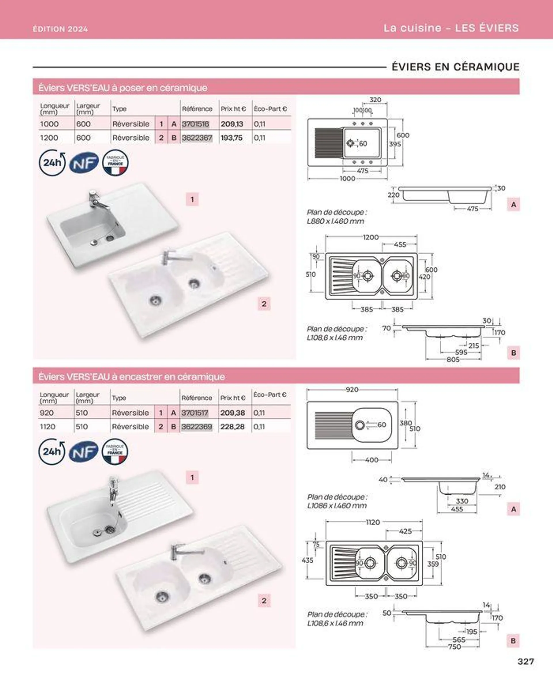 La salle de bain en toute sérénité du 2 juillet au 31 décembre 2024 - Catalogue page 327