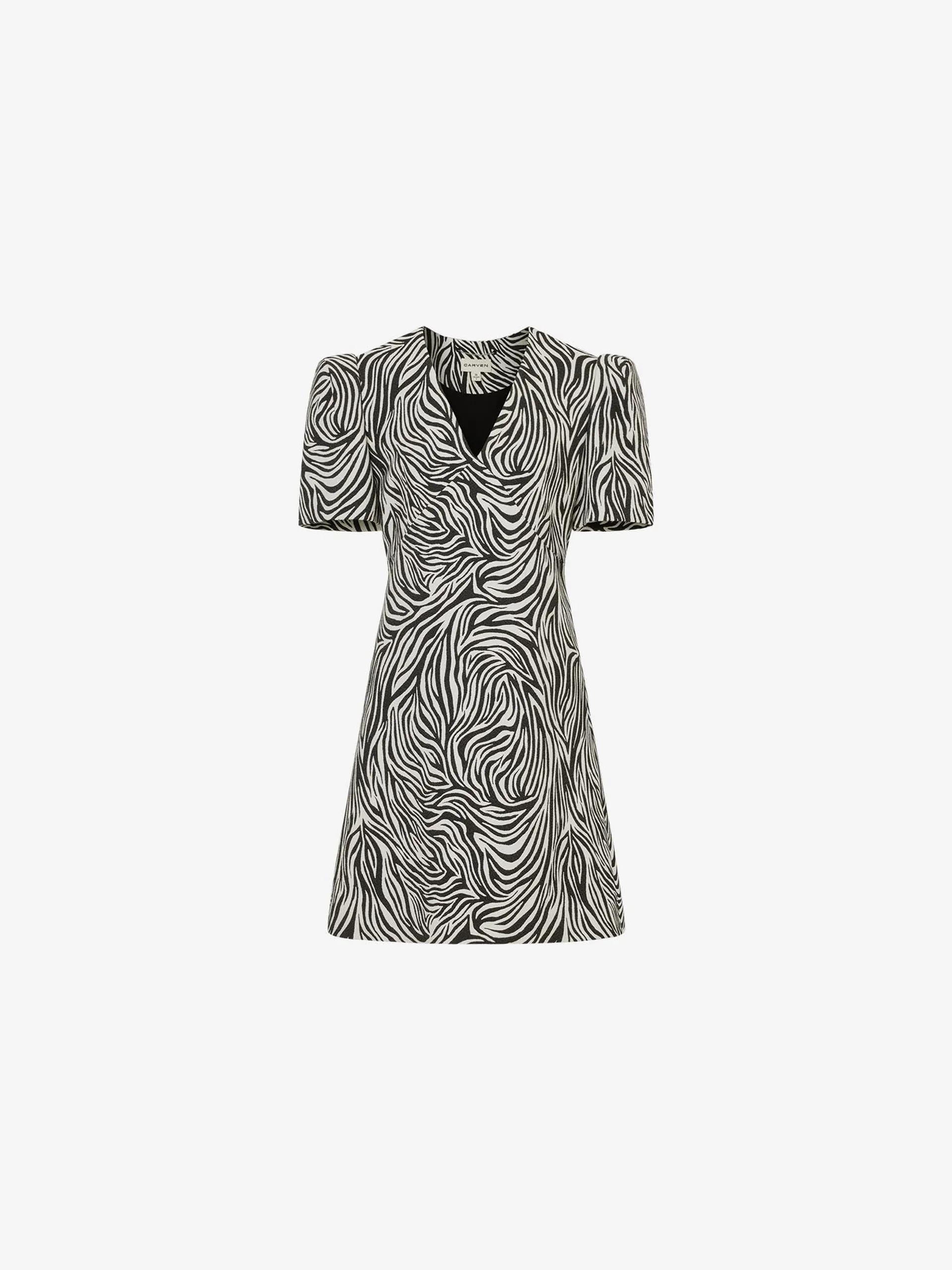 ENYO MIDI DRESS IN ZEBRA JACQUARD COTTON BLEND