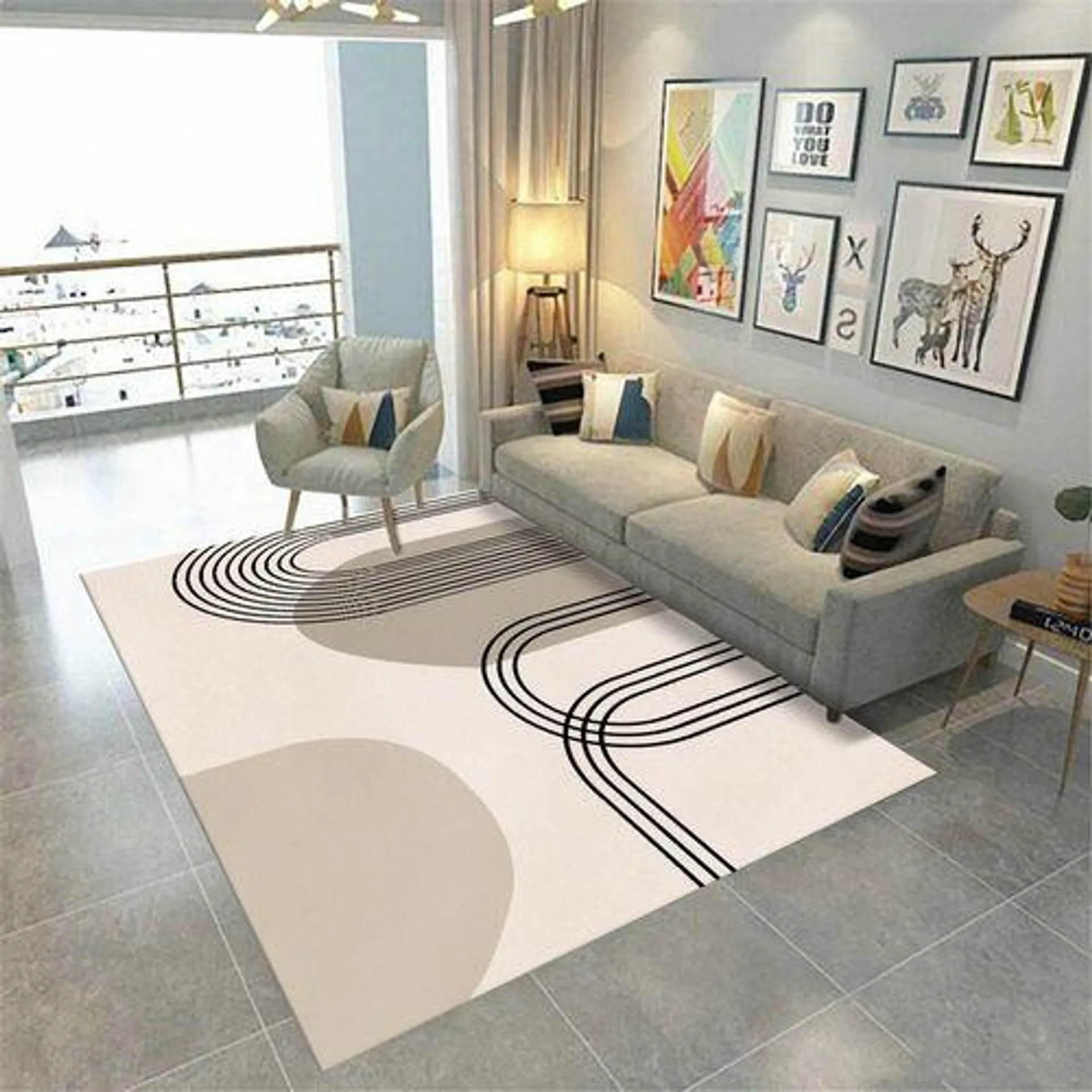 MANI TEXTILE Tapis De Salon Seventies Beige - 160x230cm