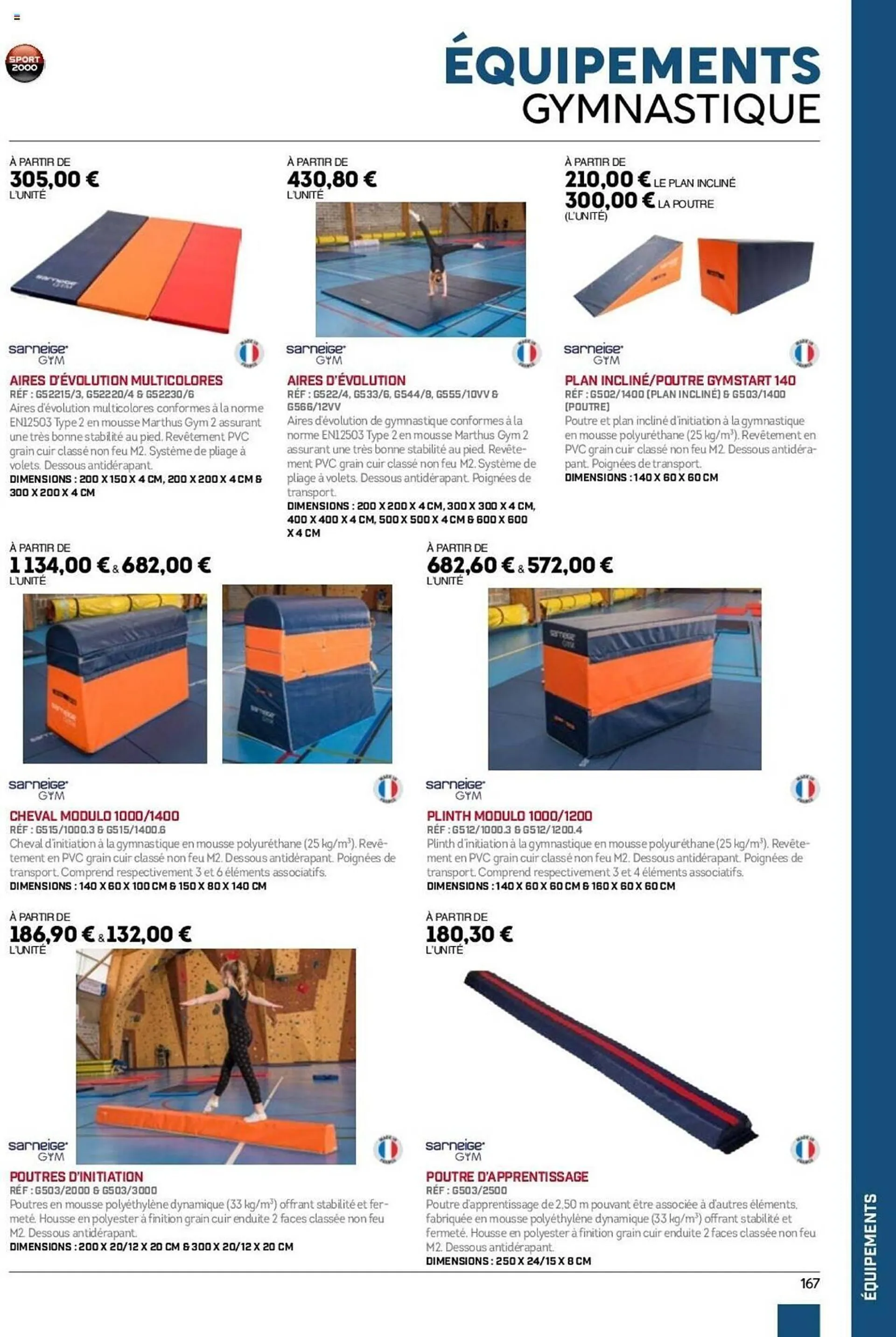 Catalogue Sport 2000 du 28 mai au 31 décembre 2025 - Catalogue page 167