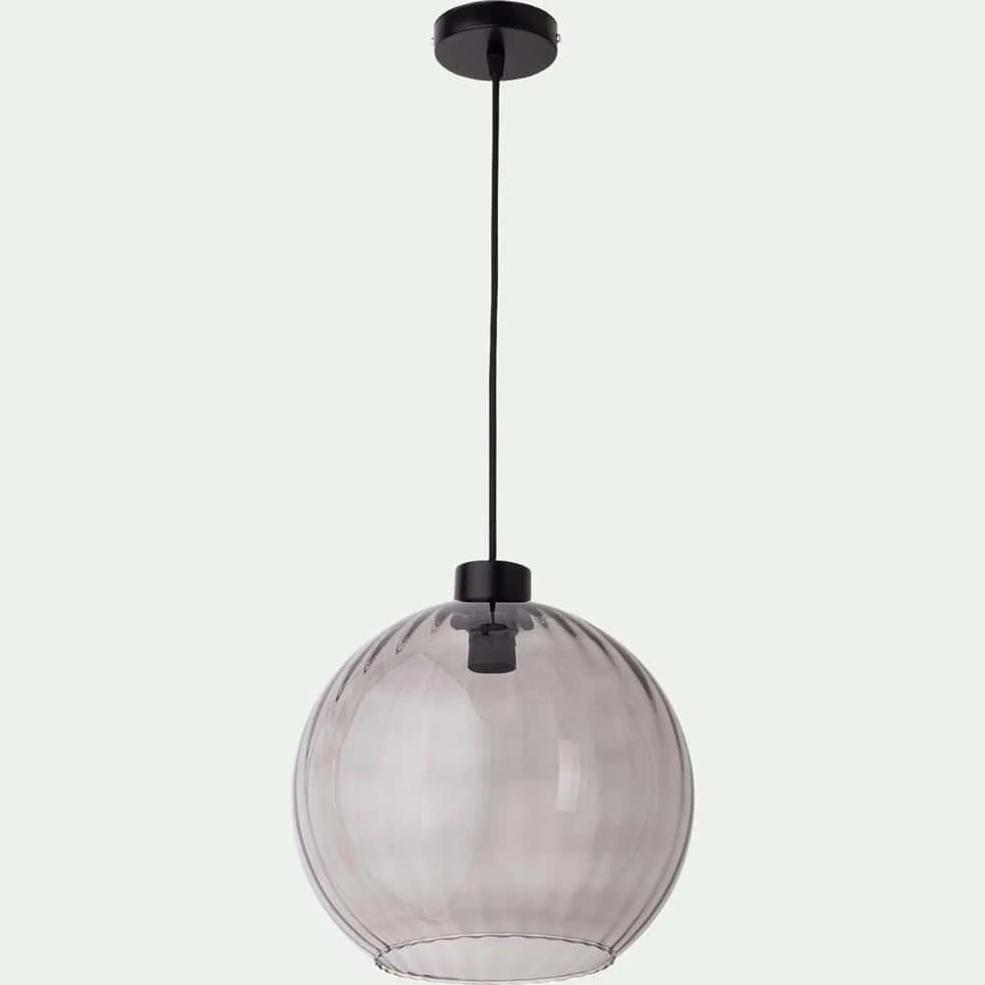 ALARI Suspension électrifiée en verre d30cm - gris