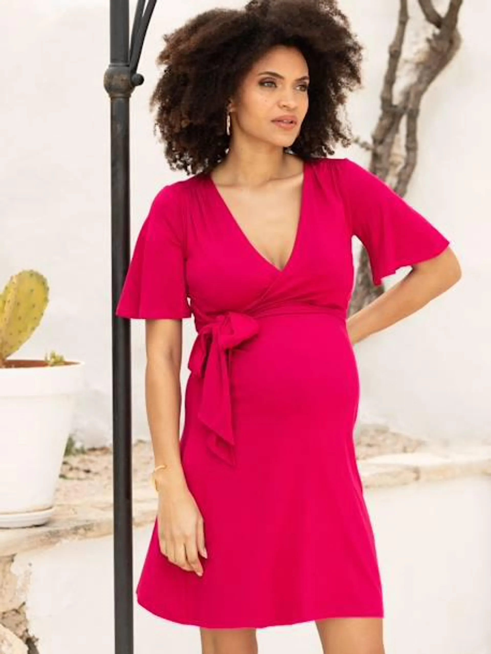 Robe de grossesse Resa ENVIE DE FRAISE - framboise