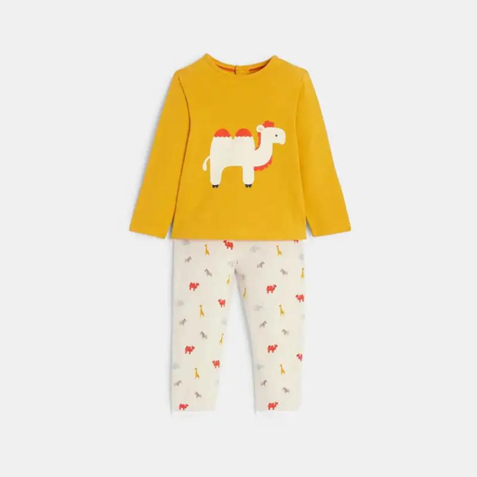 Pyjama chameau jaune bébé fille