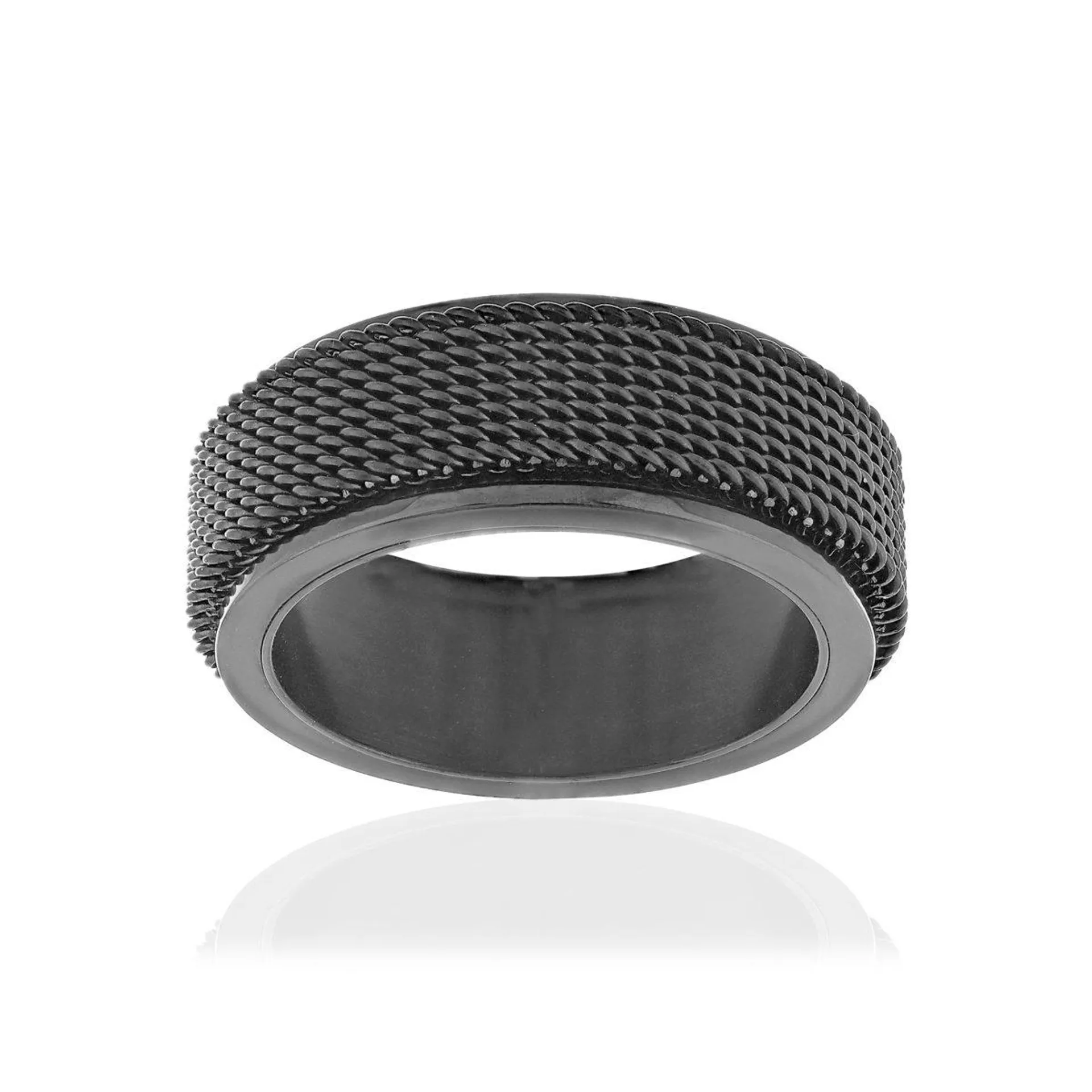 Bague tournante acier noir