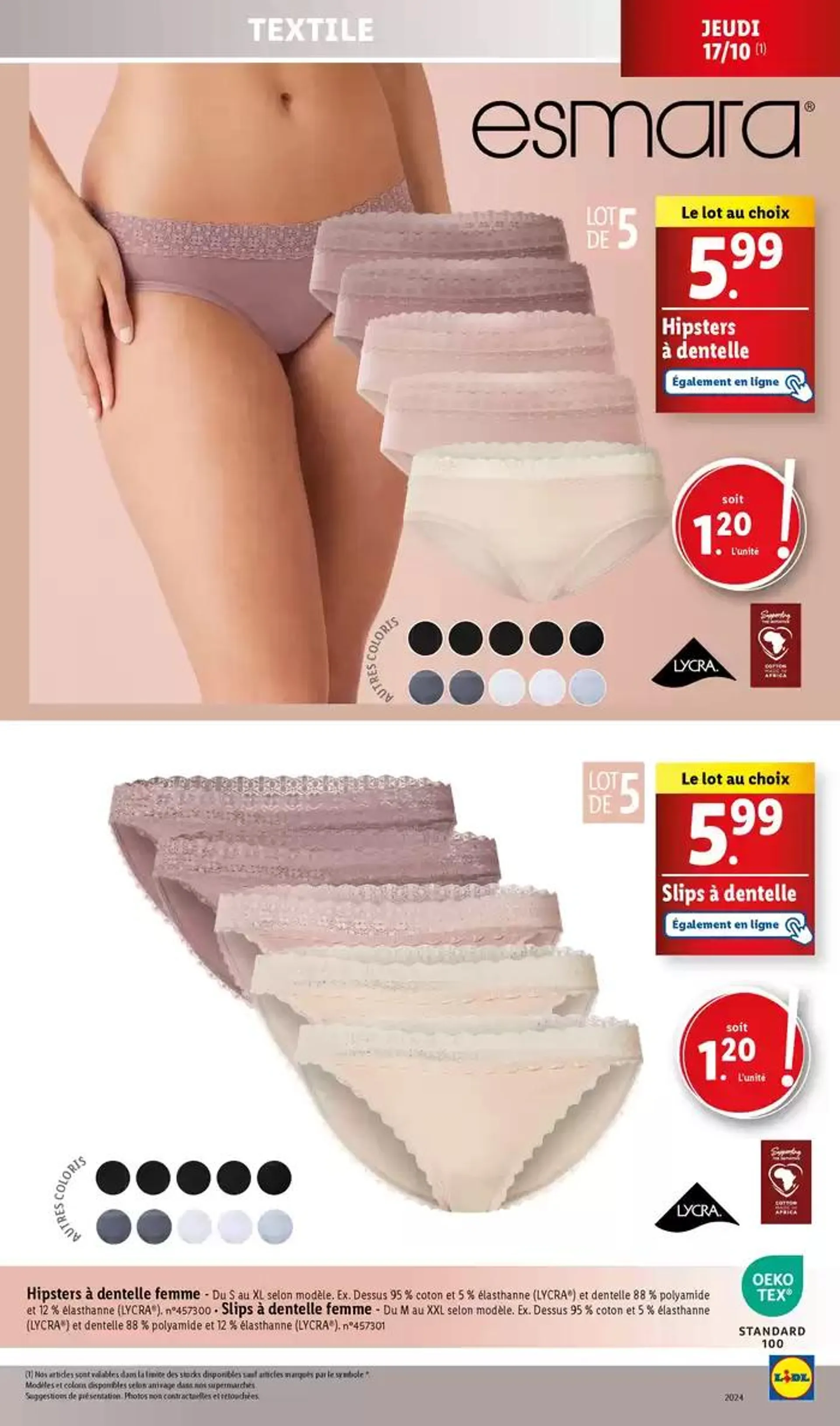 Bénéficiez de réductions sur nos articles mode, bricolage ou loisir cette semaine chez Lidl du 14 octobre au 17 octobre 2024 - Catalogue page 35