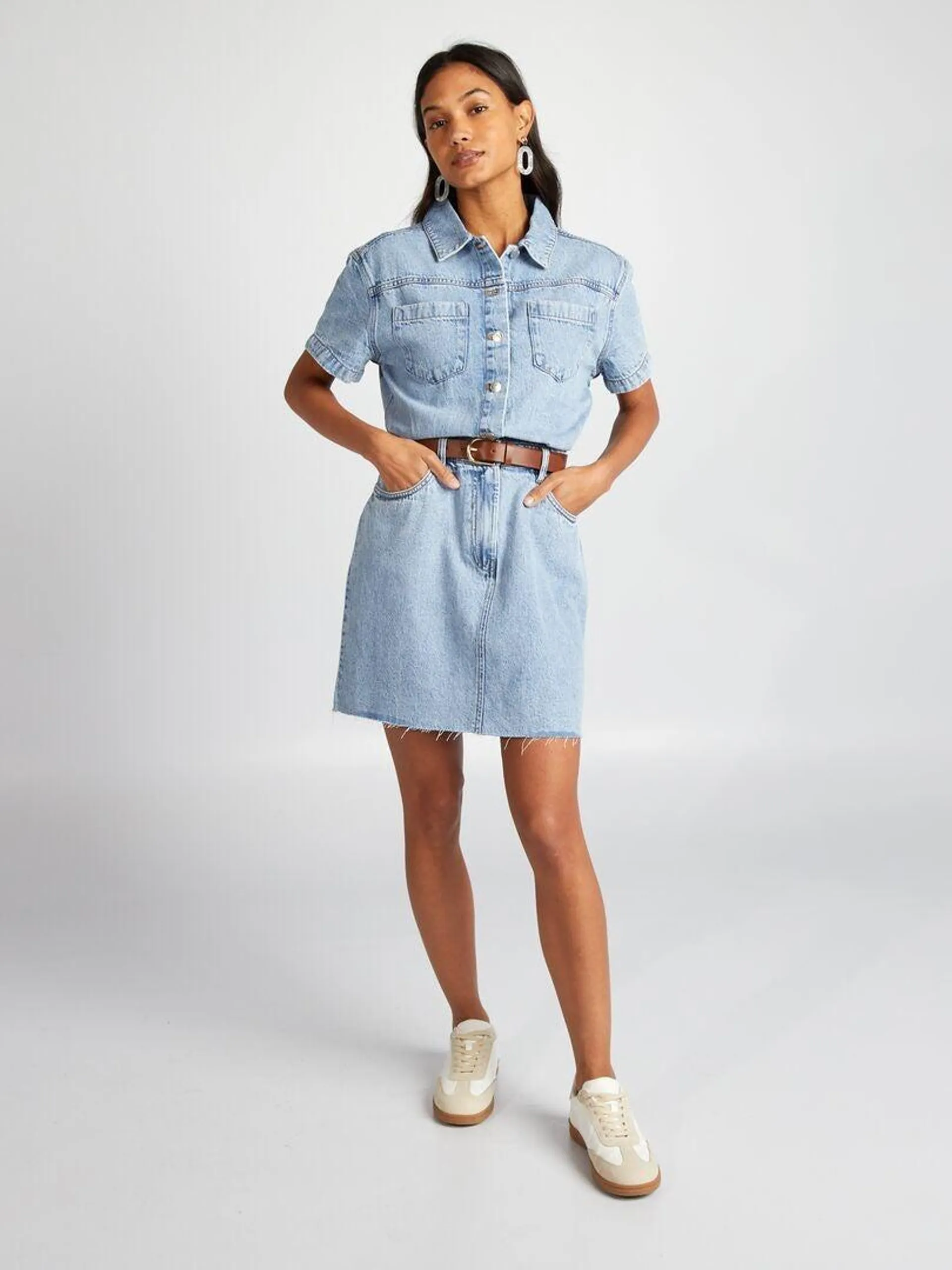 Robe en jean - Bleu