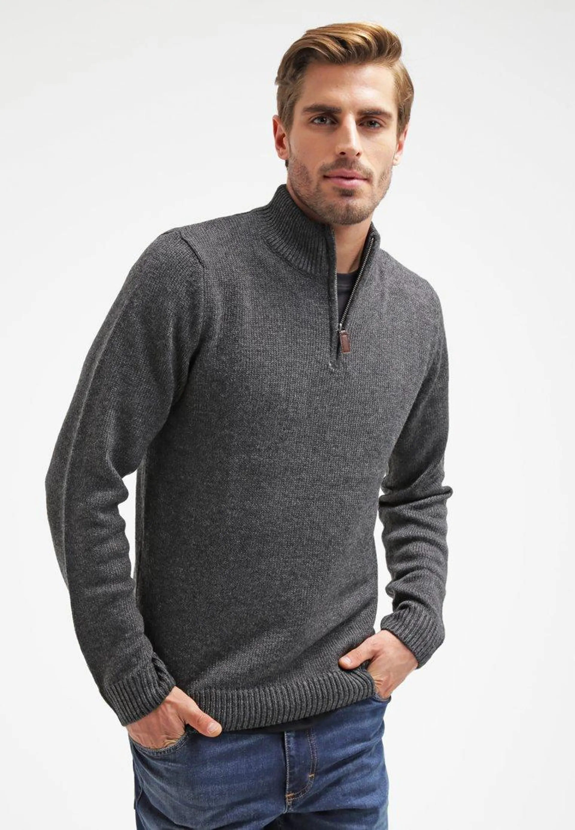 Pullover - dark grey melange