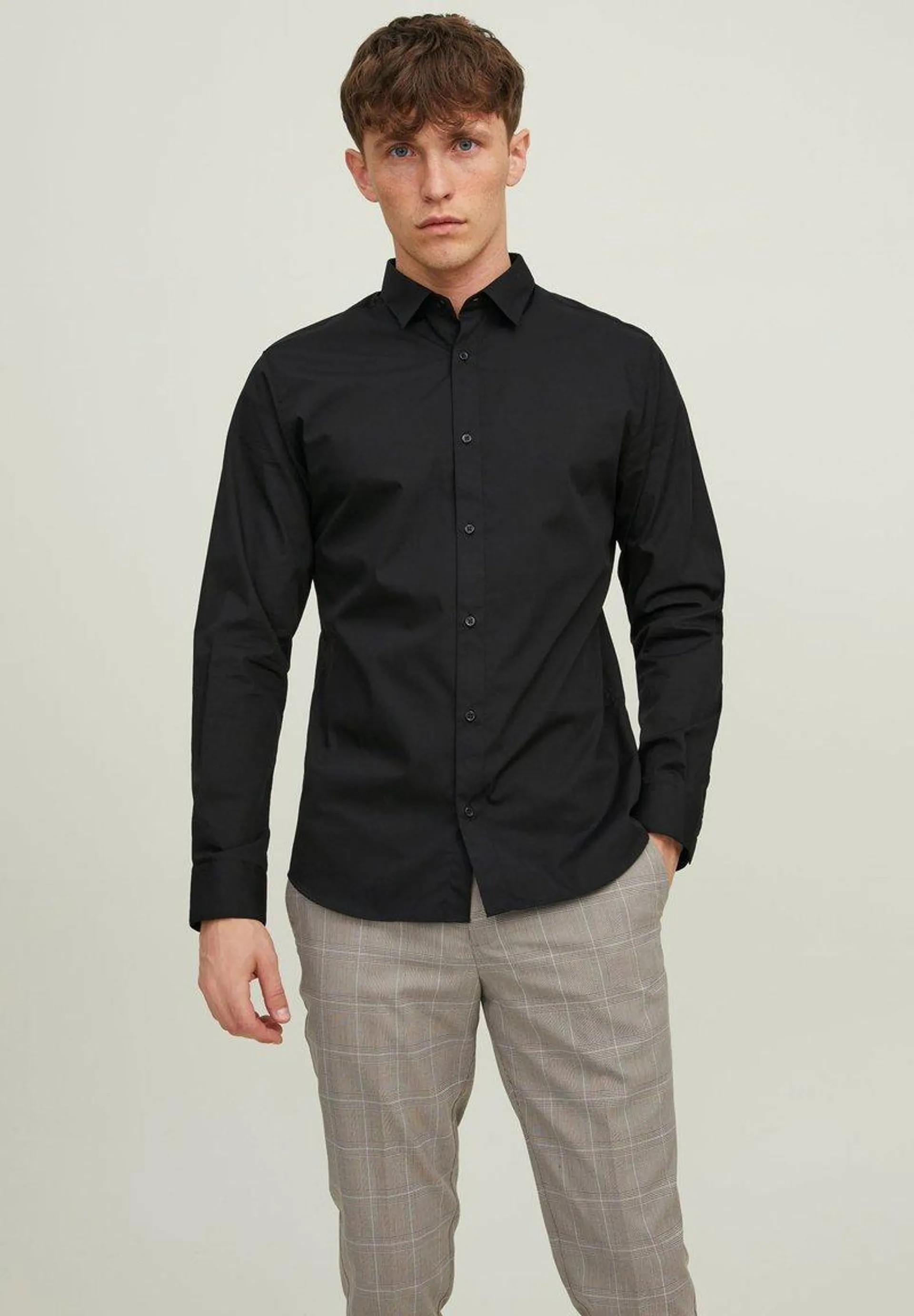 JJJOE PLAIN - Formal shirt - black