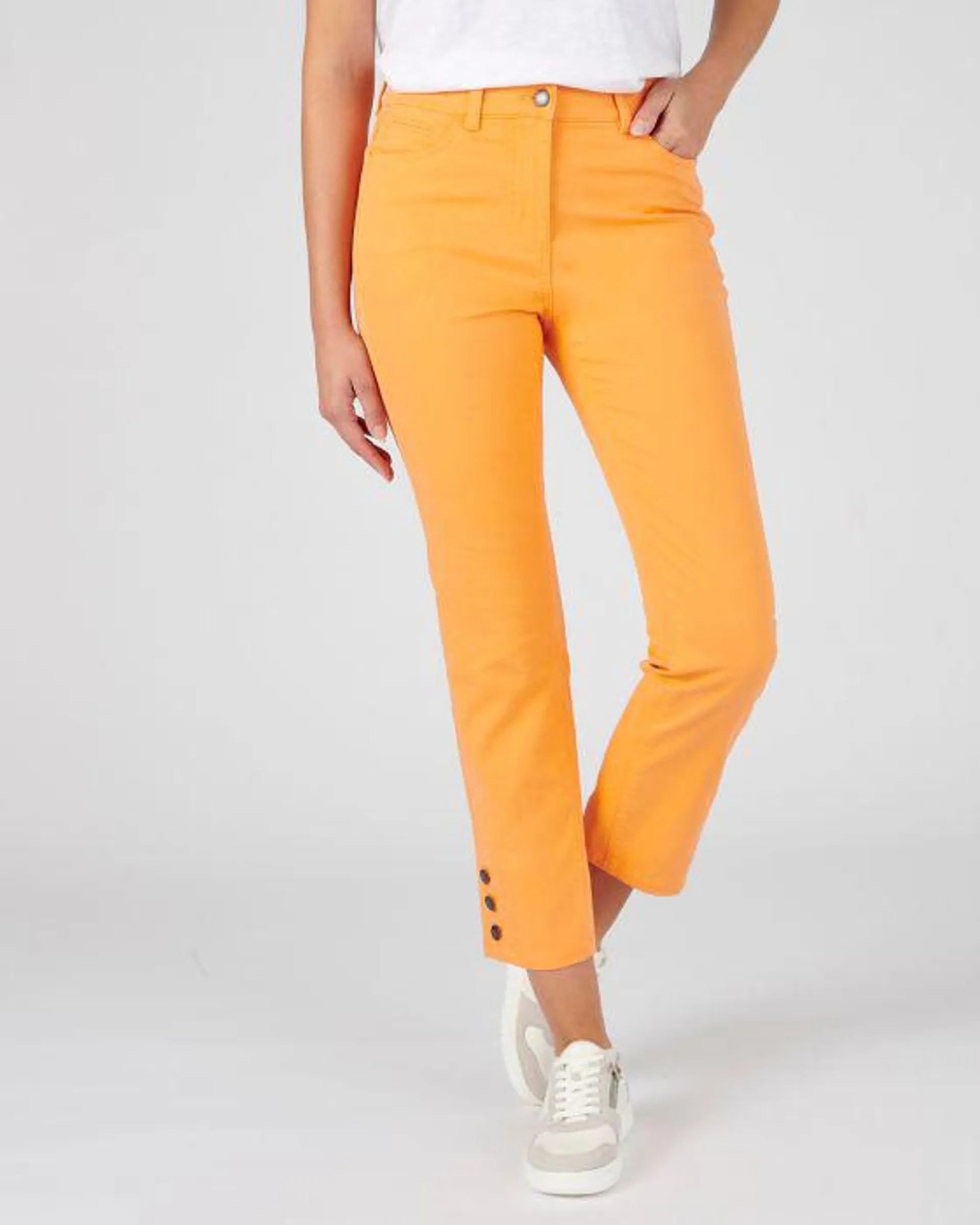 Pantalon 7/8ème boutons bas de jambes