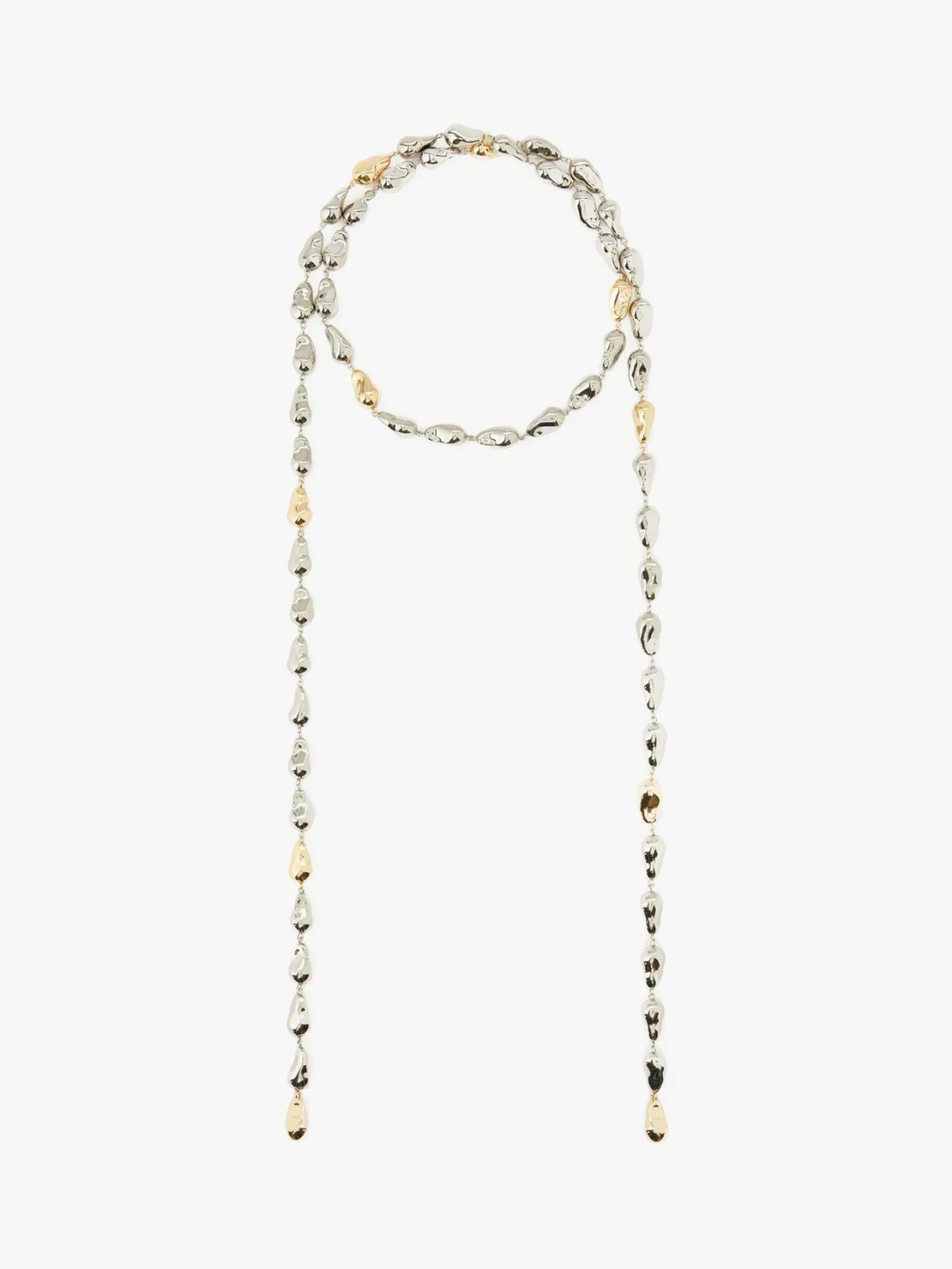 Collier cravate avec perles