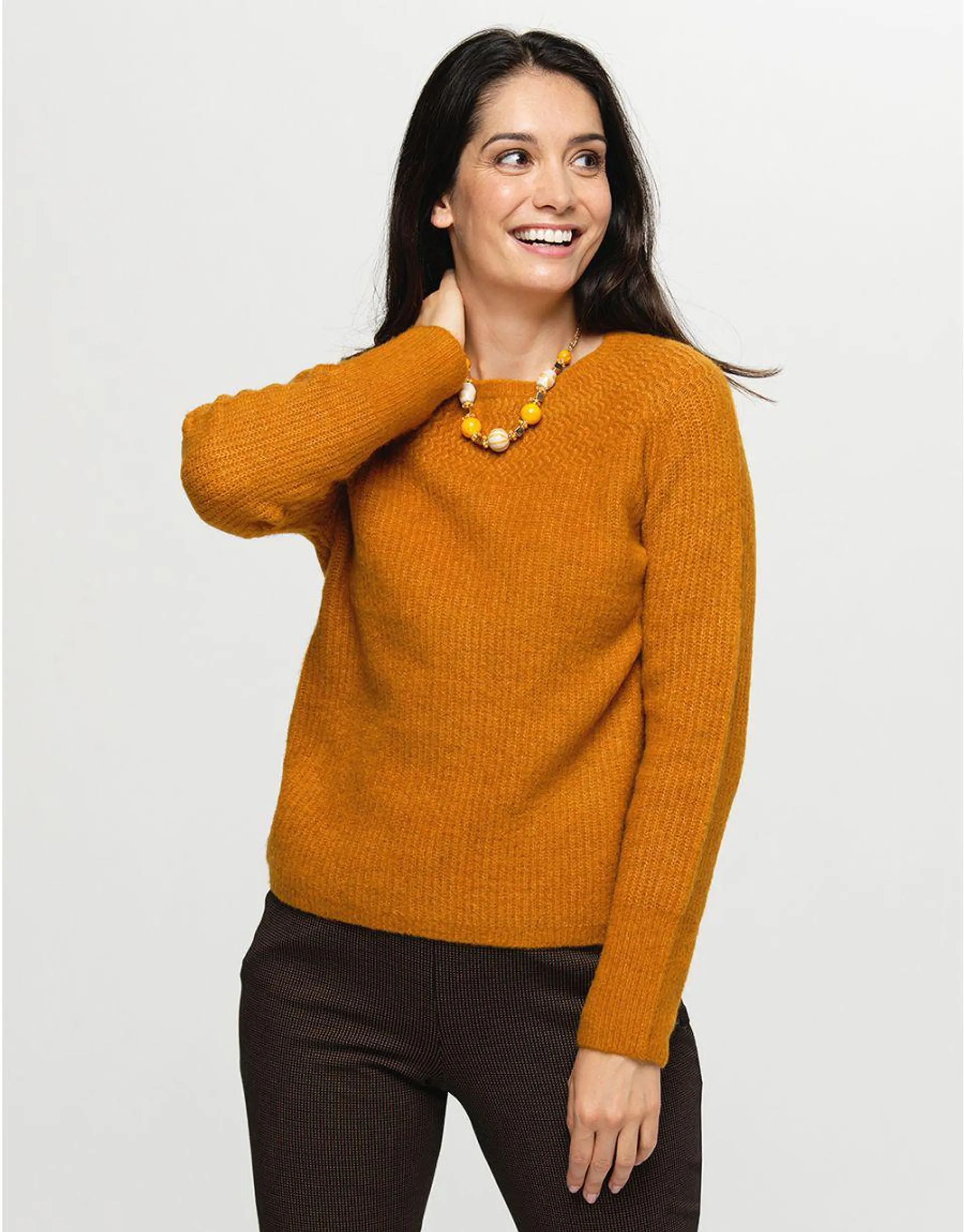 Pull doux ocre