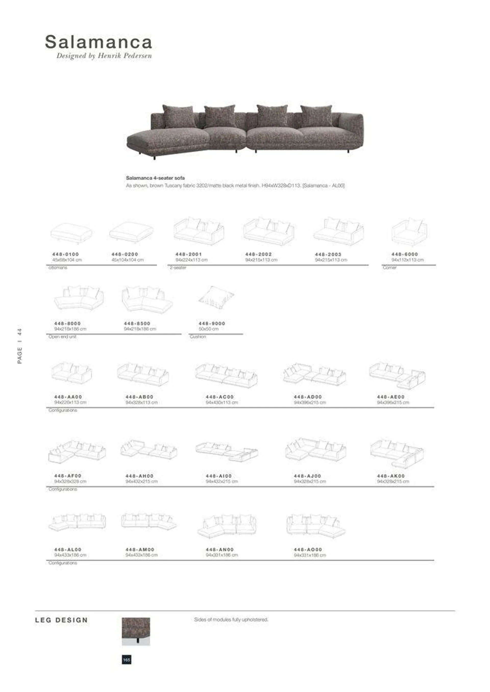 EXPLORE OUR E X TRAORDINARY FABRI C & LEATHER GU I D E EXTRAORDINARY PRODUCT OVERVIEW CONTRACT du 9 avril au 31 décembre 2024 - Catalogue page 44