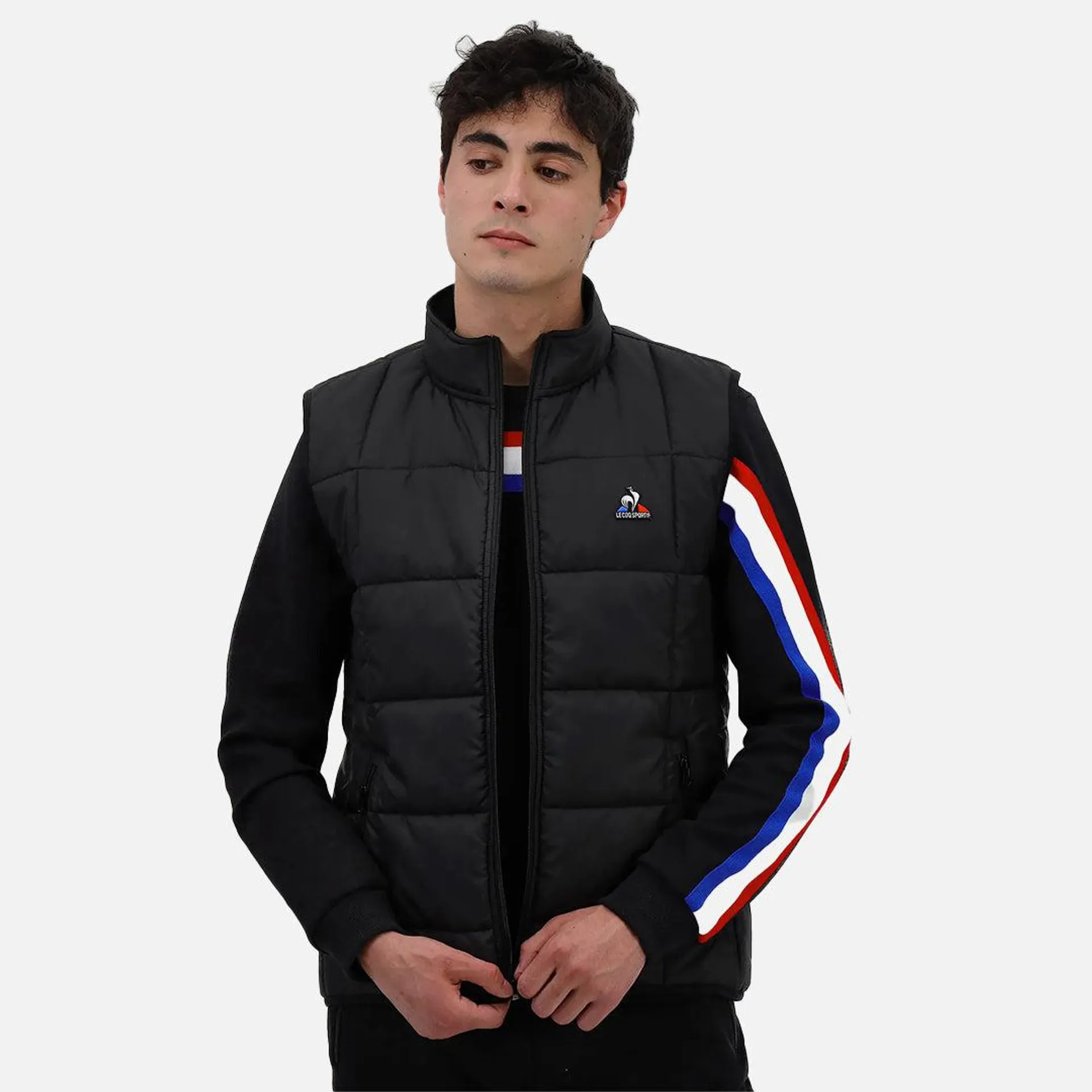 Doudoune sans manches Le Coq Sportif Tricolore - Noir