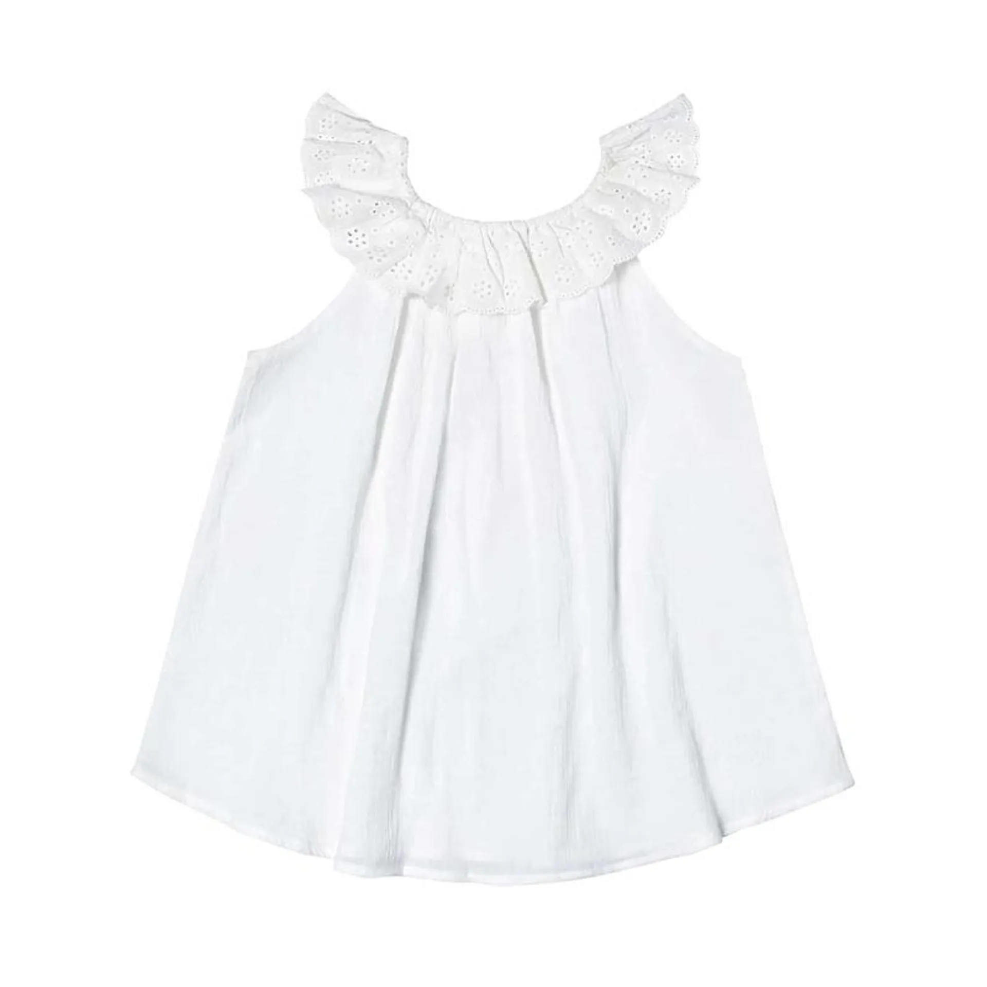 Blouse blanche été fille broderie anglaise Aurore ⭐⭐⭐⭐, La Faute à Voltaire