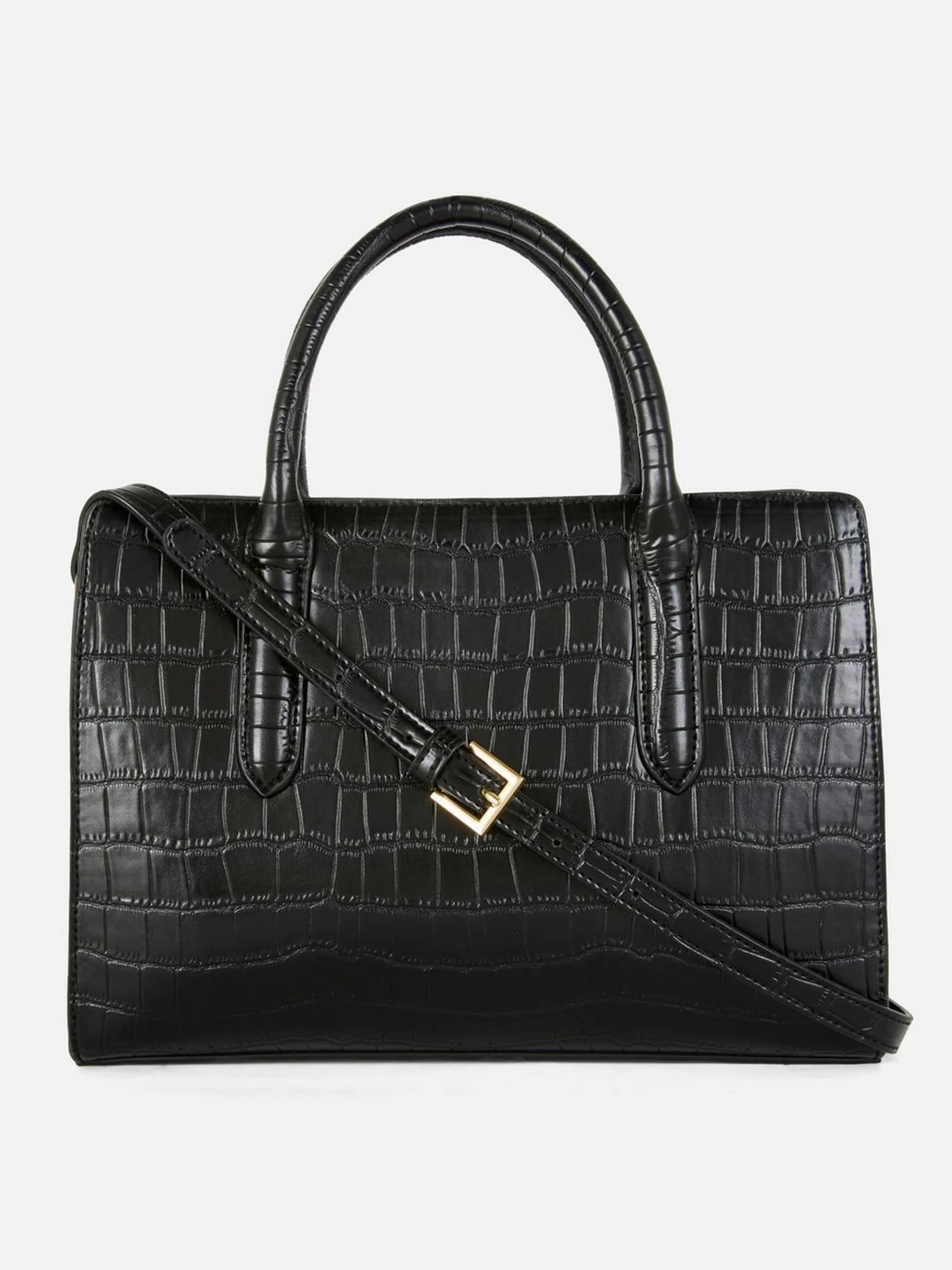 Sac fourre-tout effet crocodile