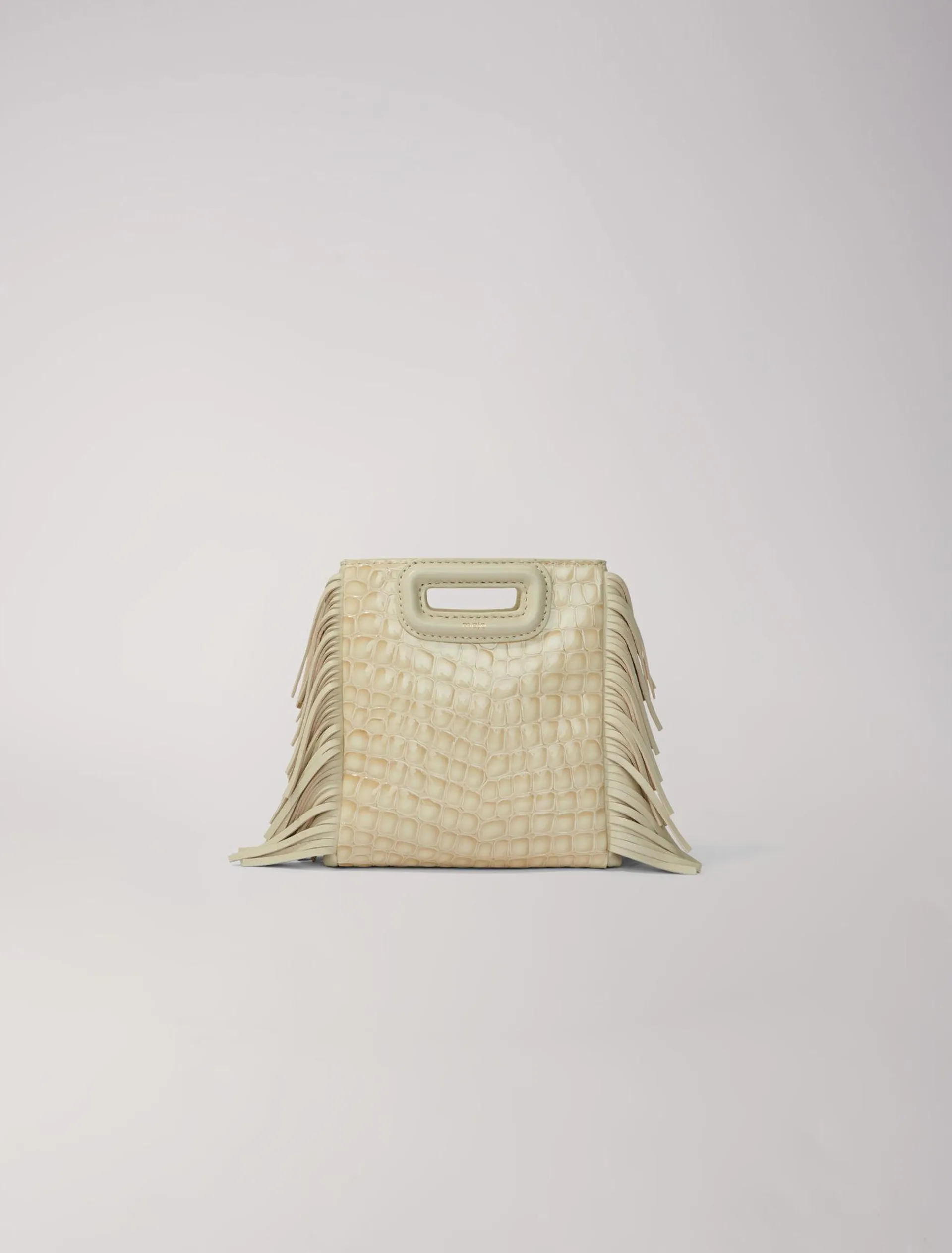 Sac M mini en cuir embossé croco